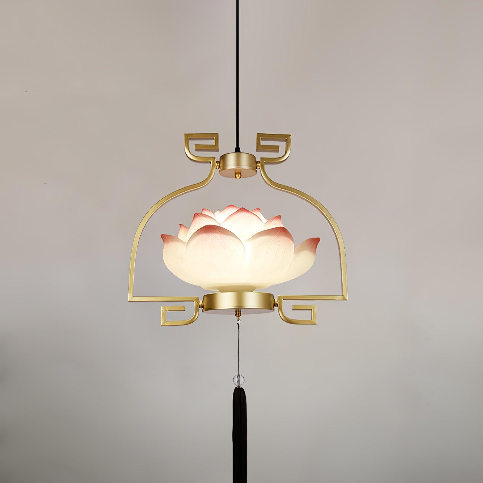 Lotus Oriental Resin Chandelier - Letslighting
