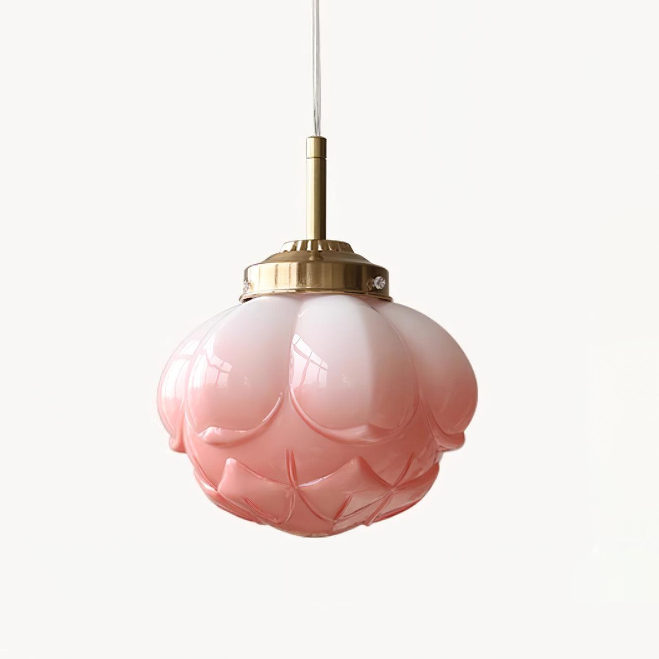 Pendant Lamp Metal and Glass Lotus Flower Shade Artistic Retro - Letslighting