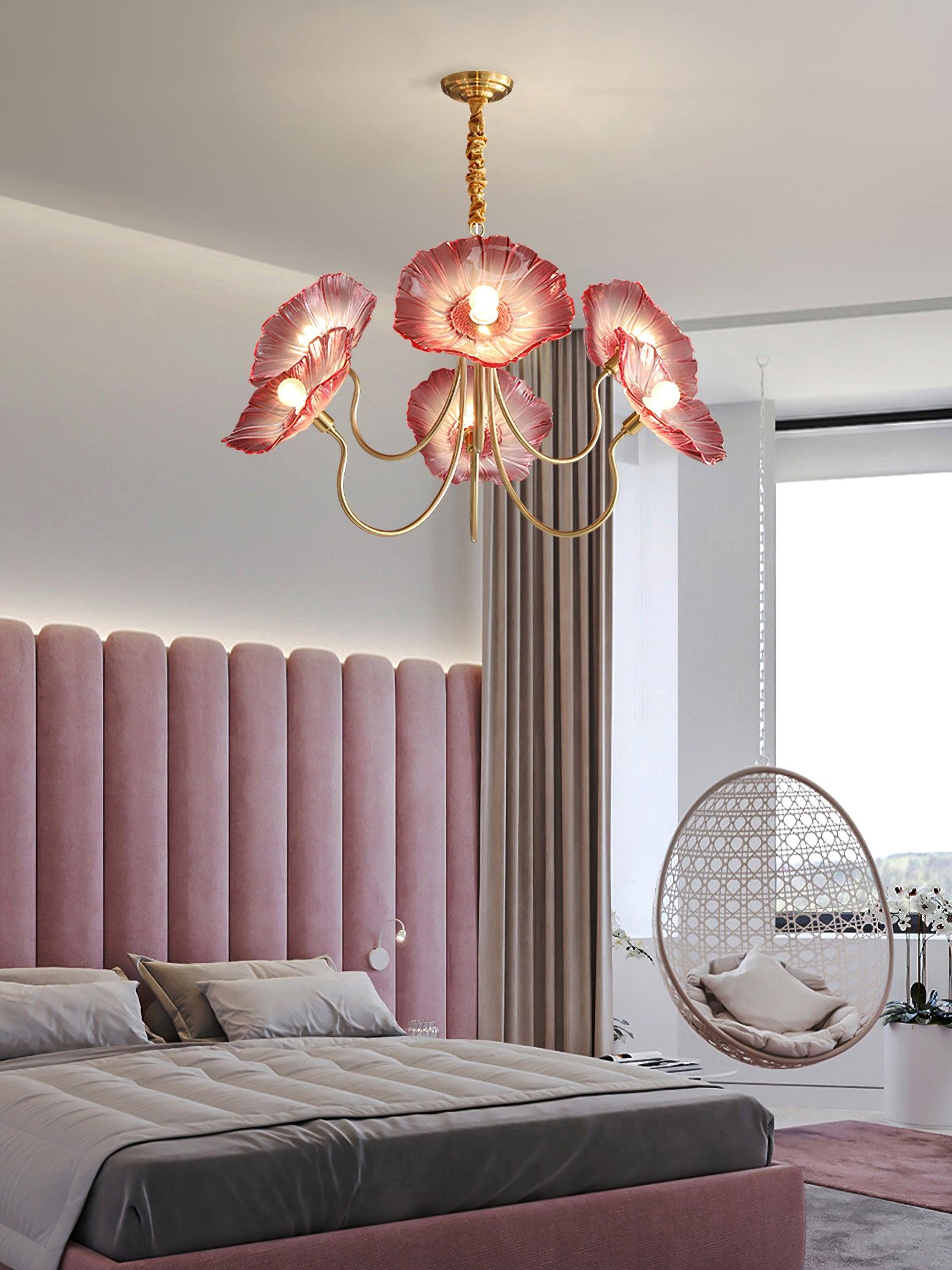 Lotus Leaf Glass Chandelier - Letslighting