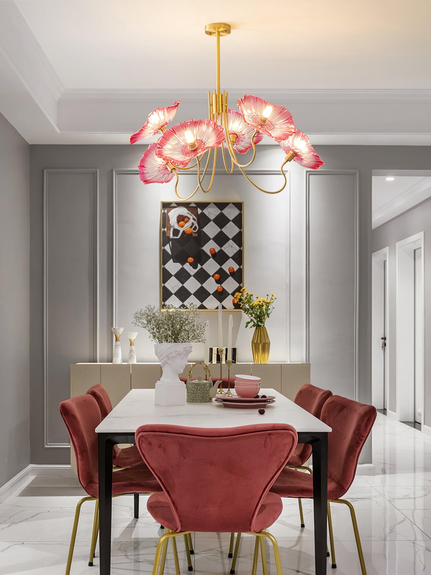 Lotus Leaf Glass Chandelier - Letslighting