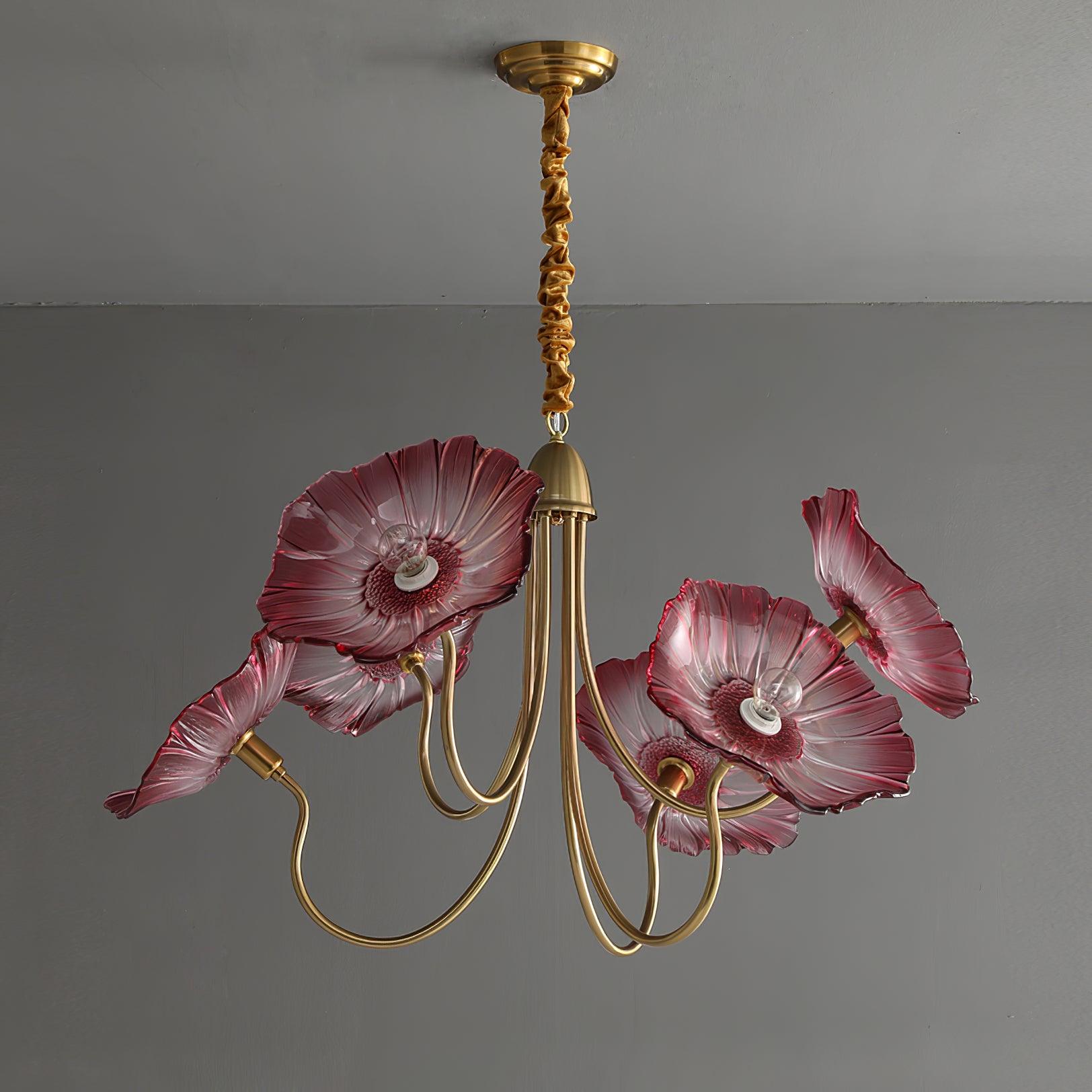 Lotus Leaf Glass Chandelier - Letslighting