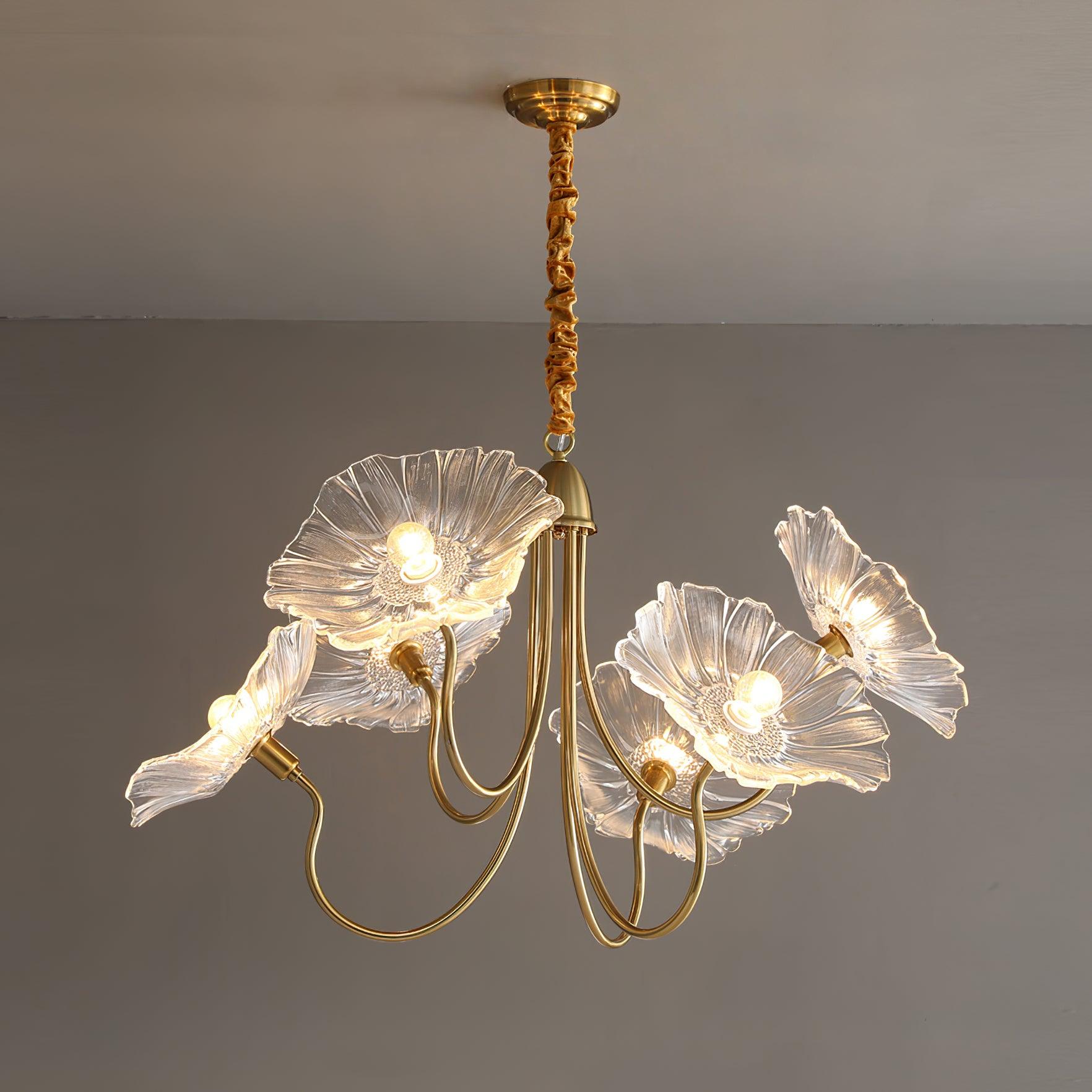 Lotus Leaf Glass Chandelier - Letslighting