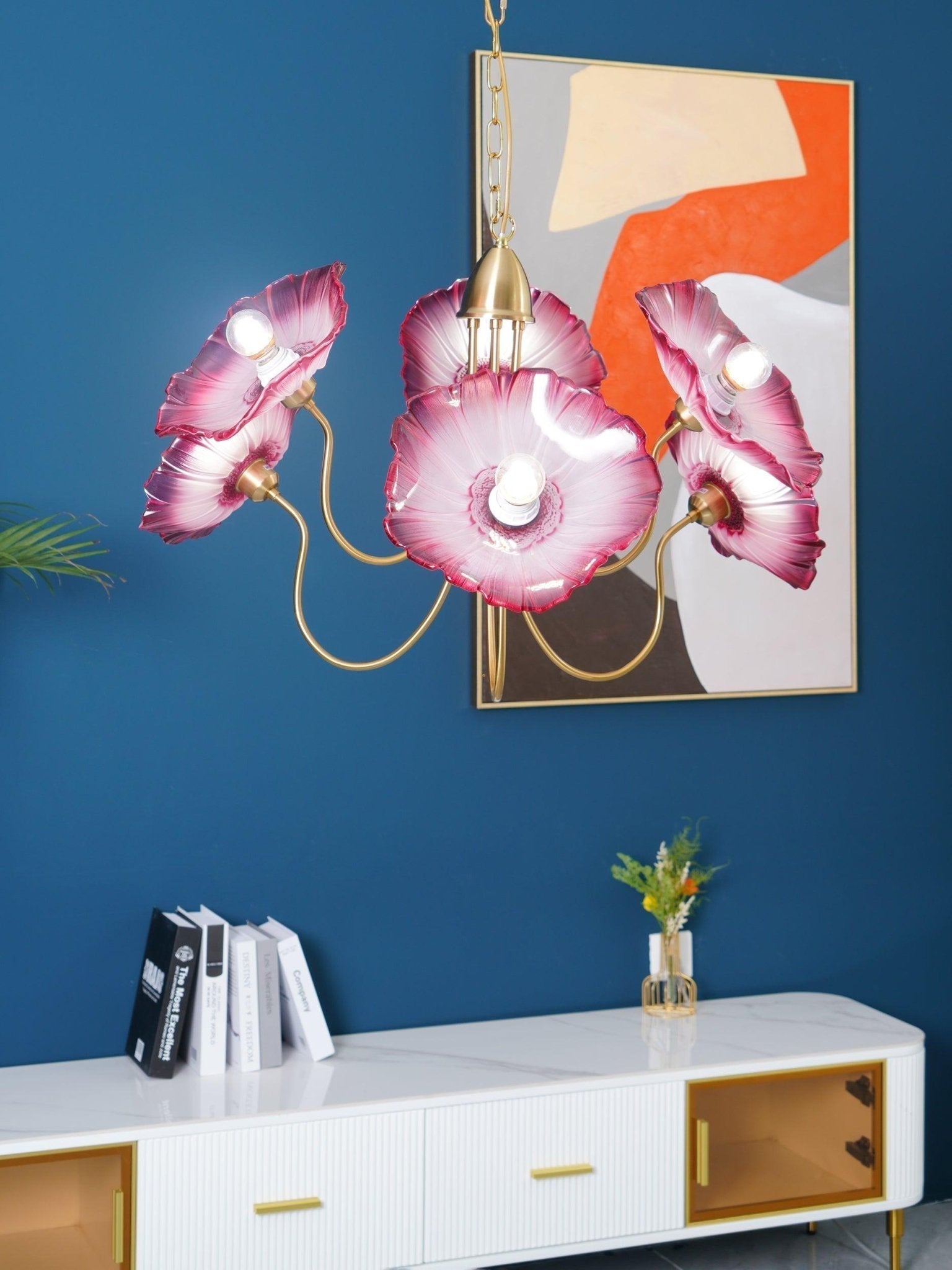 Lotus Leaf Glass Chandelier - Letslighting
