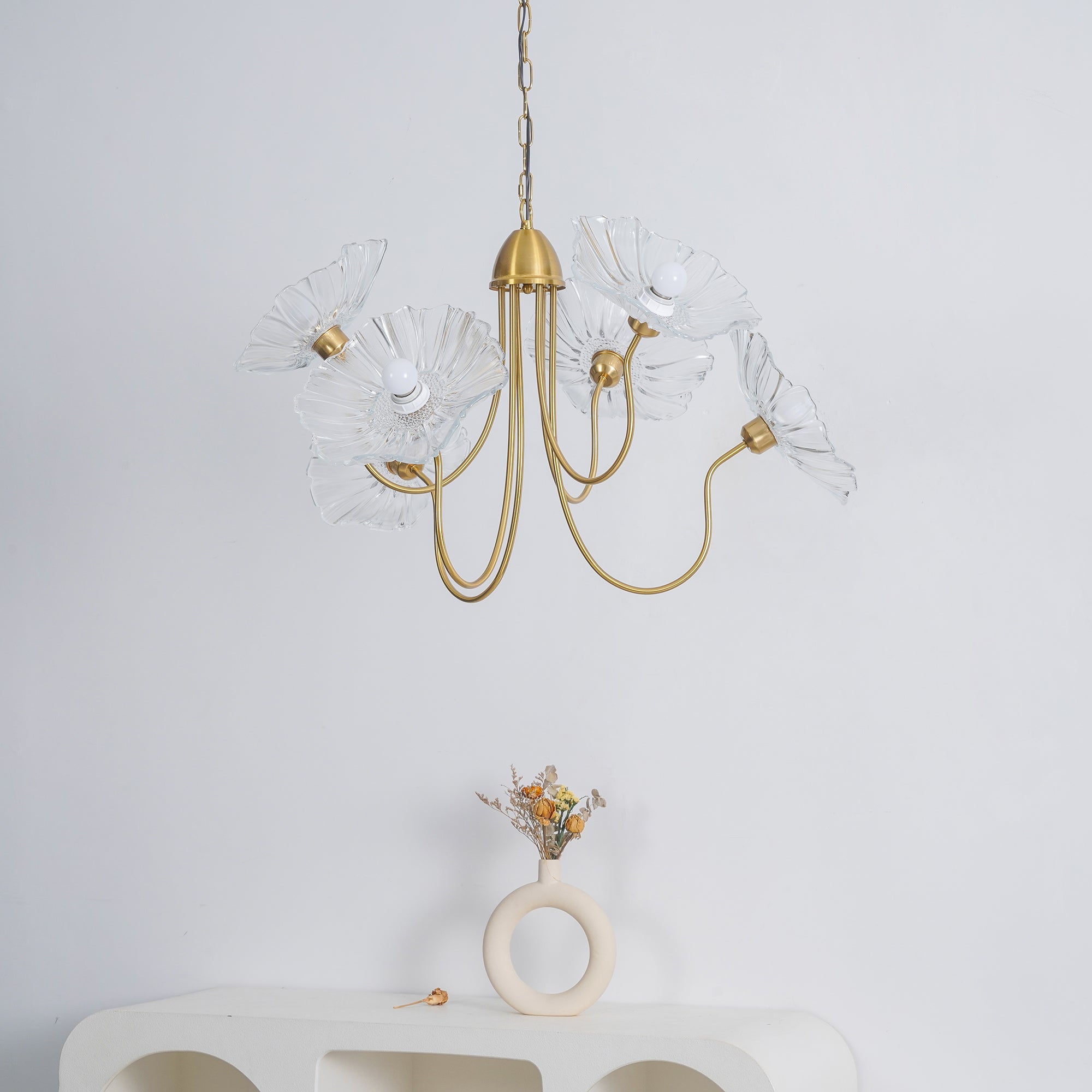 Lotus Leaf Glass Chandelier - Letslighting