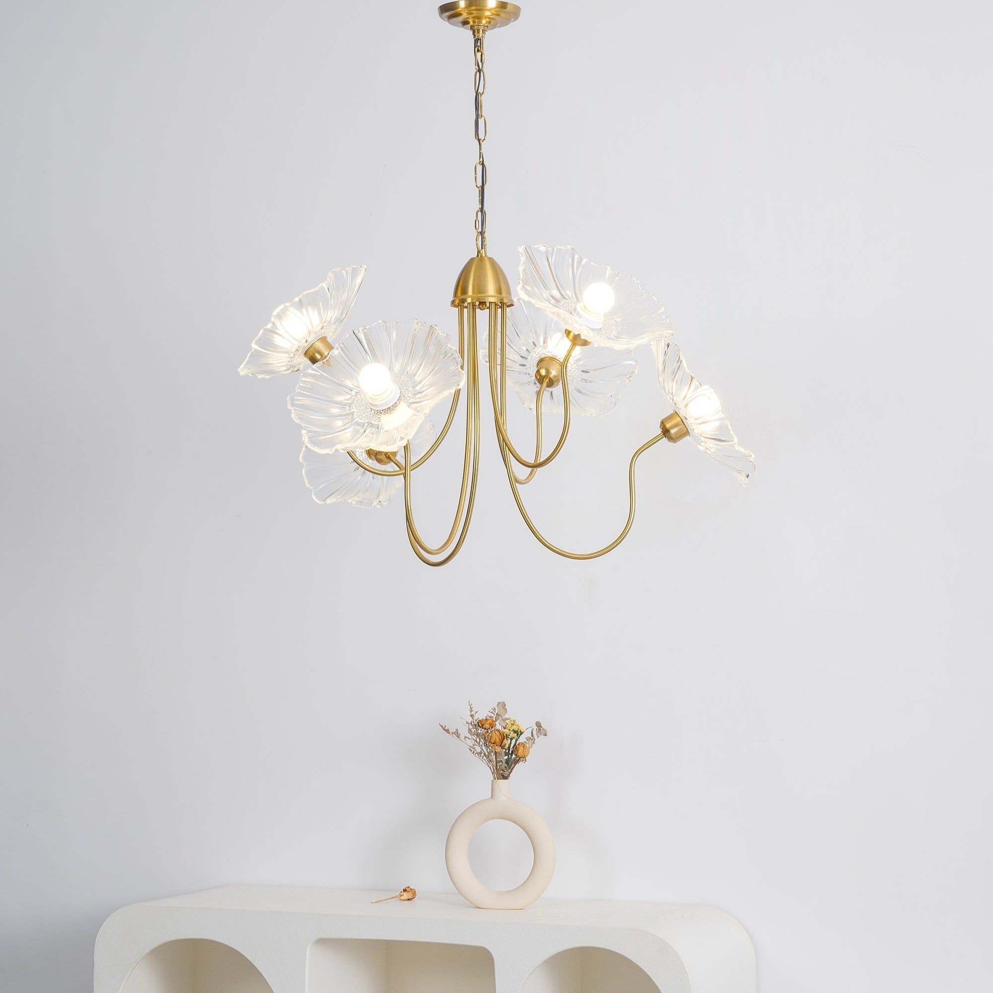 Lotus Leaf Glass Chandelier - Letslighting