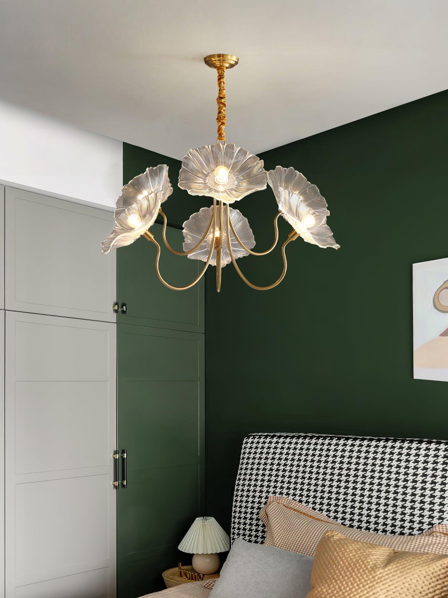 Lotus Leaf Glass Chandelier - Letslighting
