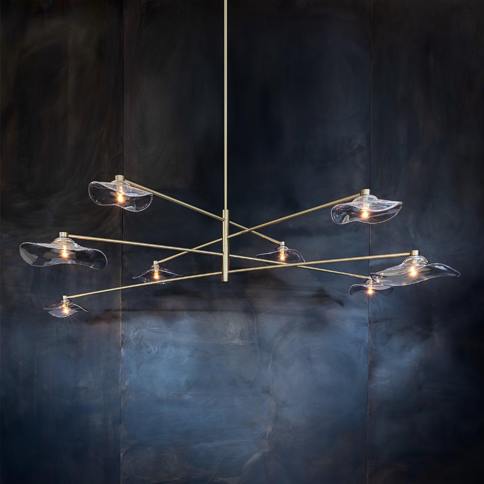 Lotus Leaves Glass Chandelier - Letslighting