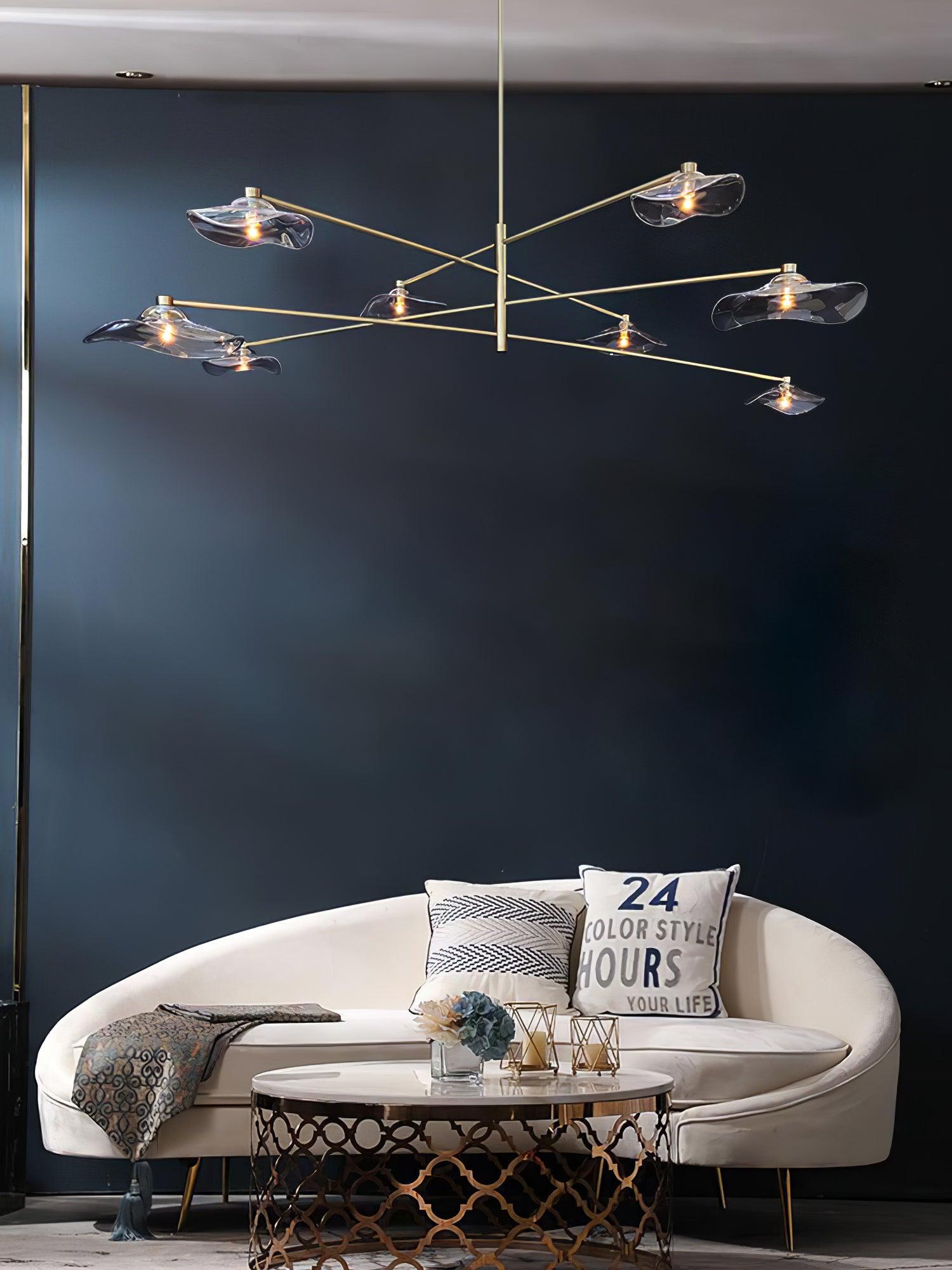Lotus Leaves Glass Chandelier - Letslighting