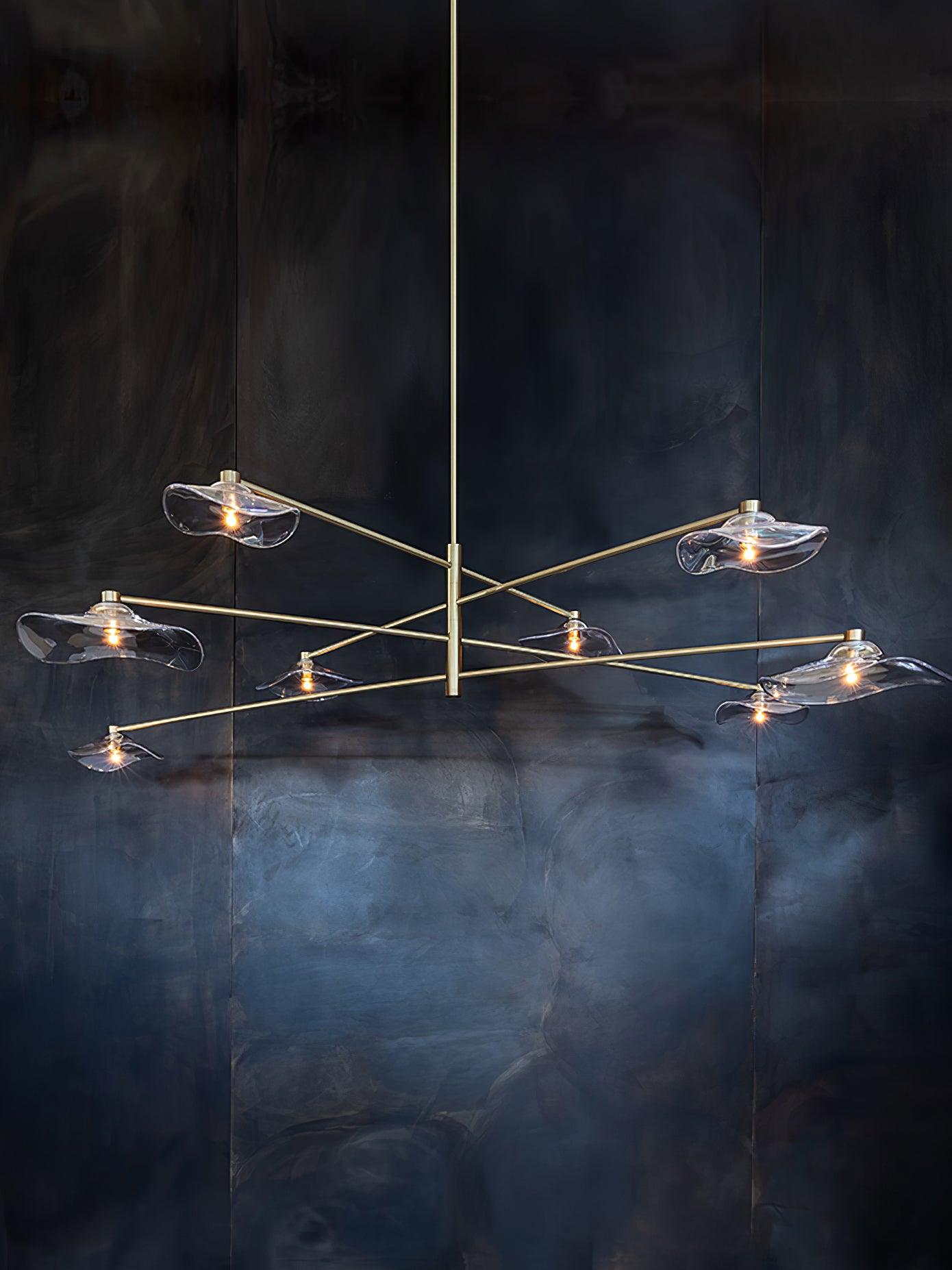 Lotus Leaves Glass Chandelier - Letslighting