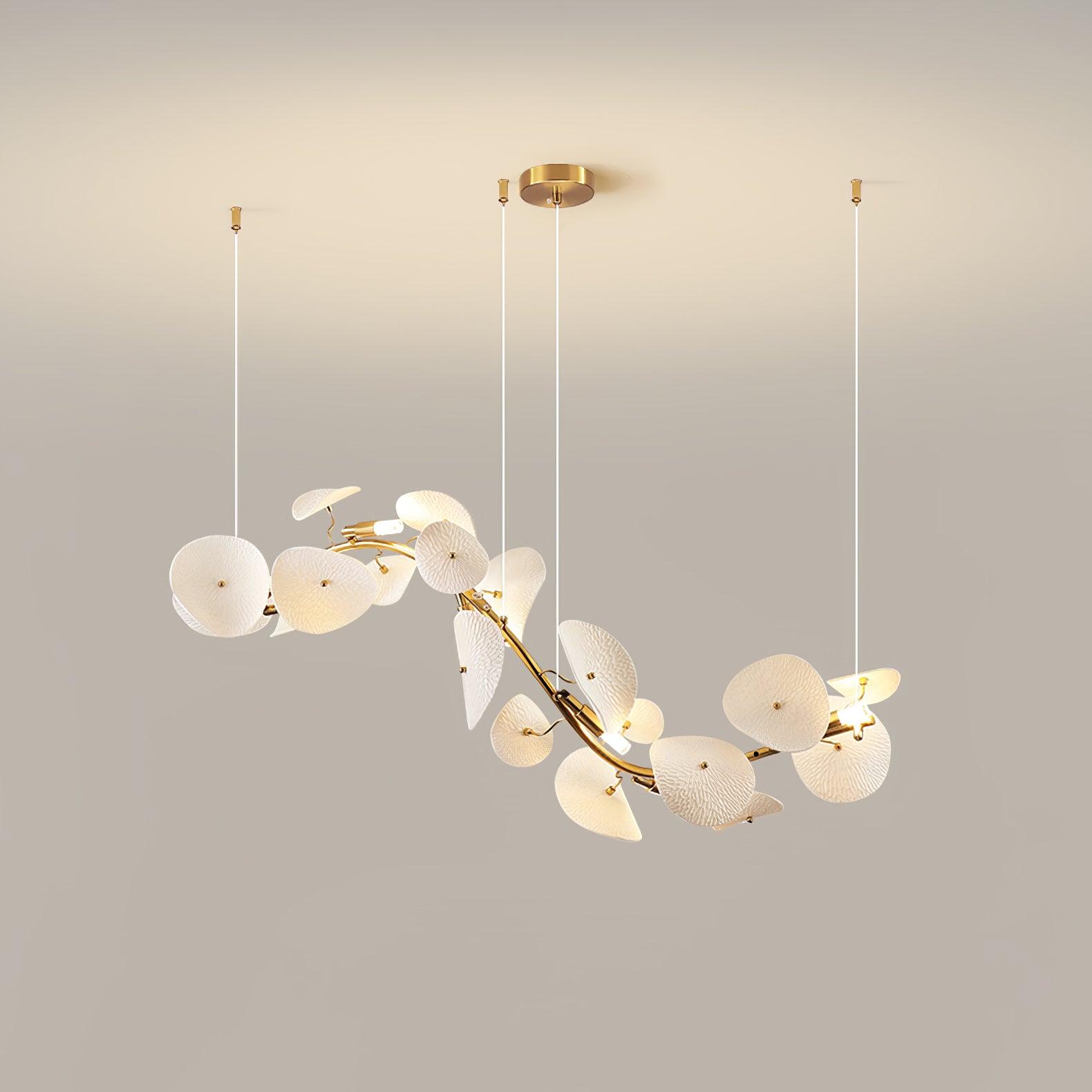 Virinira Modern Elegance Petal Metal Ceramic Chandelier - Letslighting