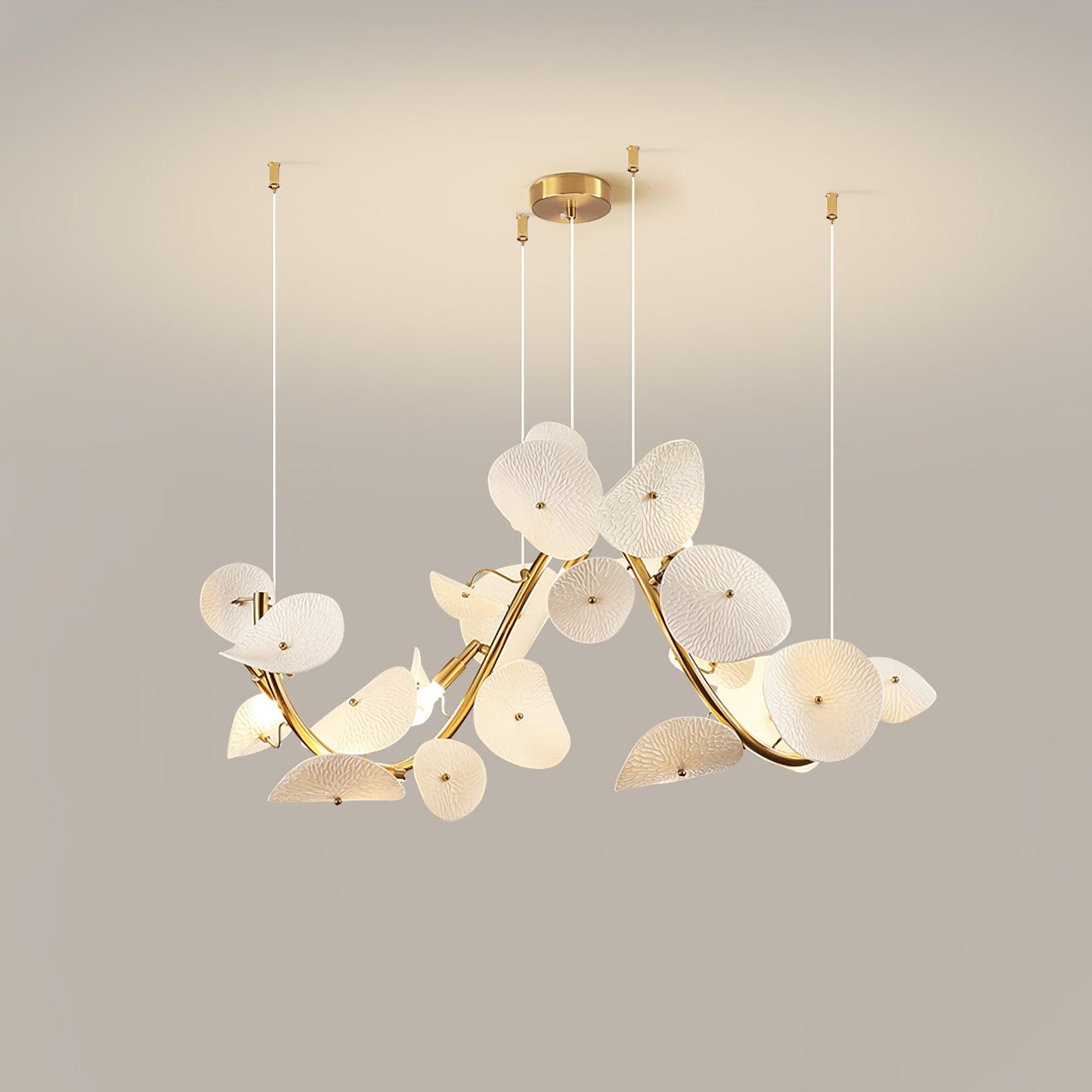 Virinira Modern Elegance Petal Metal Ceramic Chandelier - Letslighting
