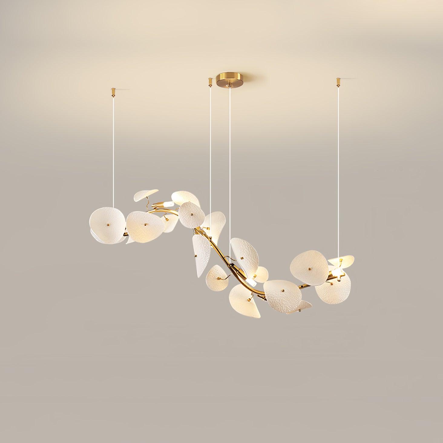 Virinira Modern Elegance Petal Metal Ceramic Chandelier - Letslighting