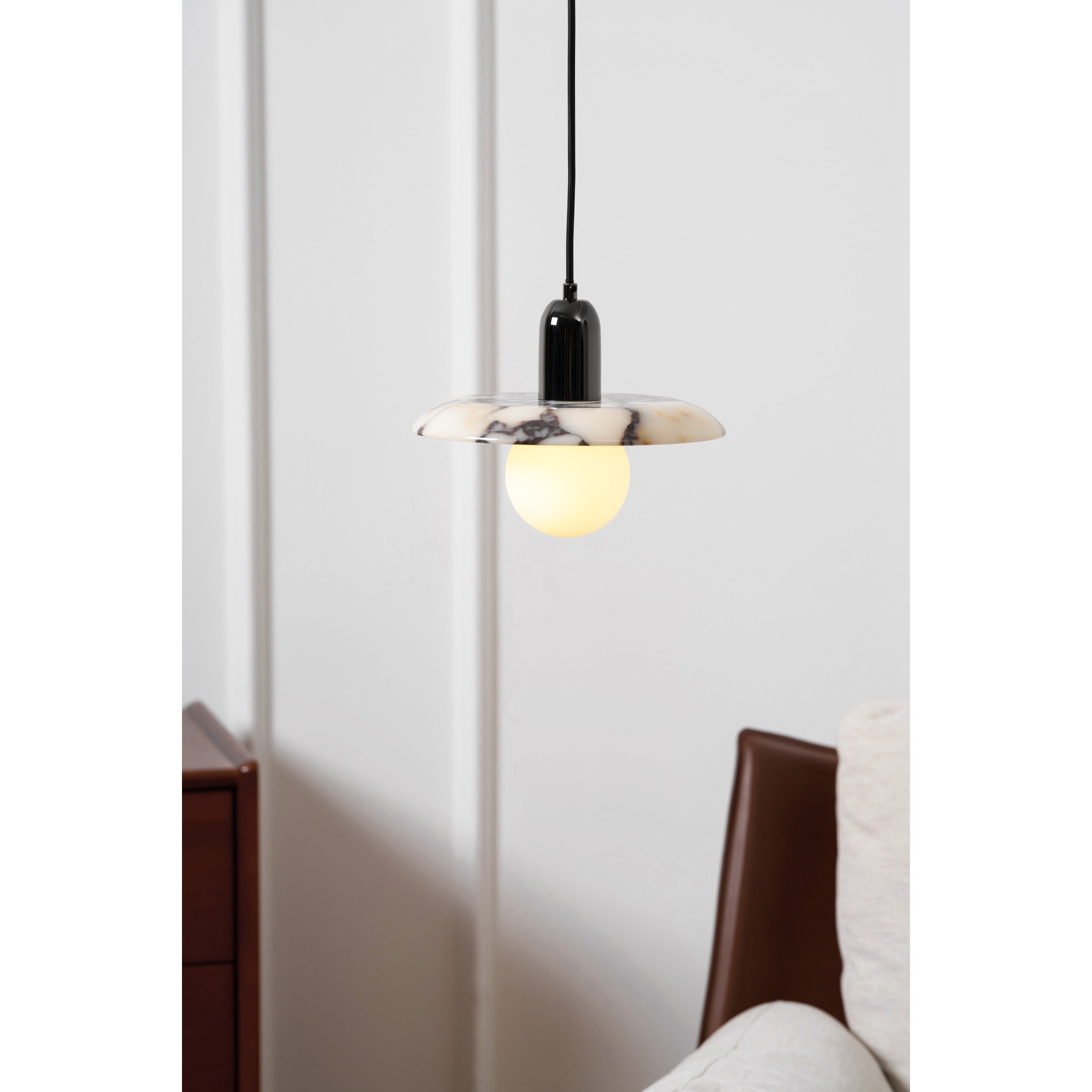 Ulcaran Modern Minimalist Marble Metal Pendant Lamp - Lamp Copper