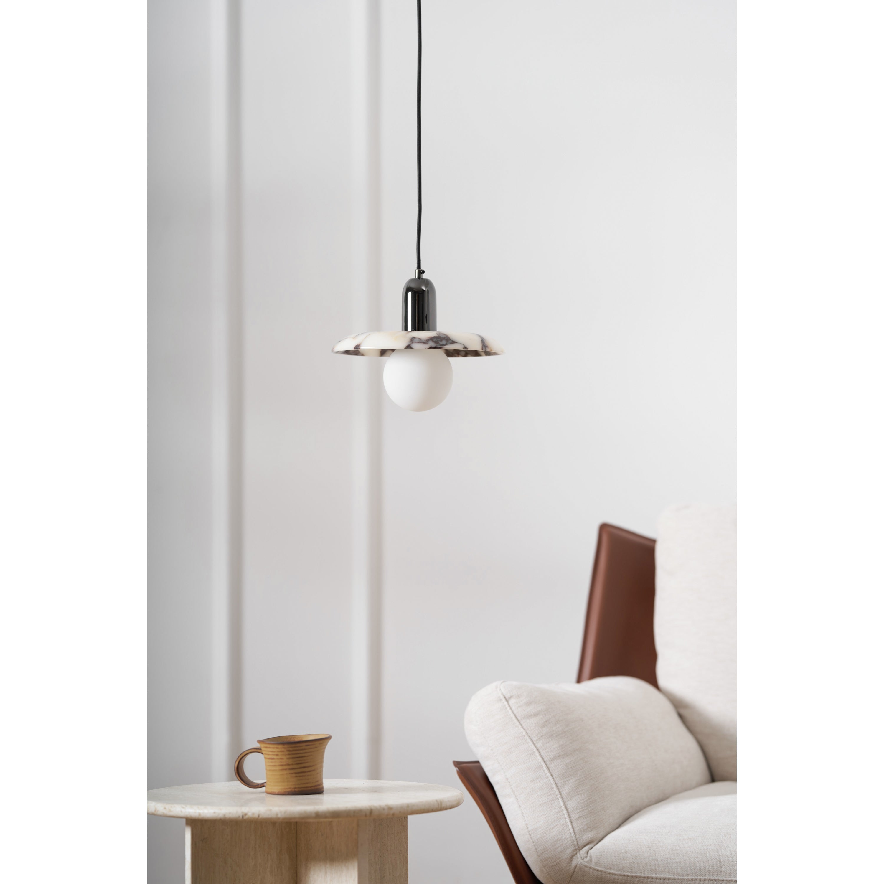 Ulcaran Modern Minimalist Marble Metal Pendant Lamp - Lamp Copper
