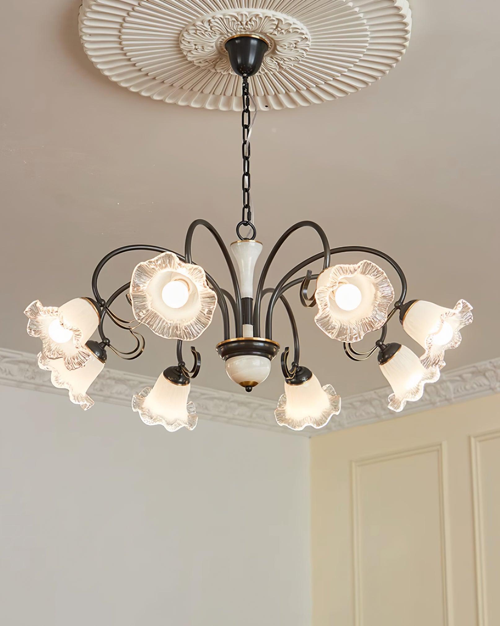Luce Black Chandelier - Letslighting