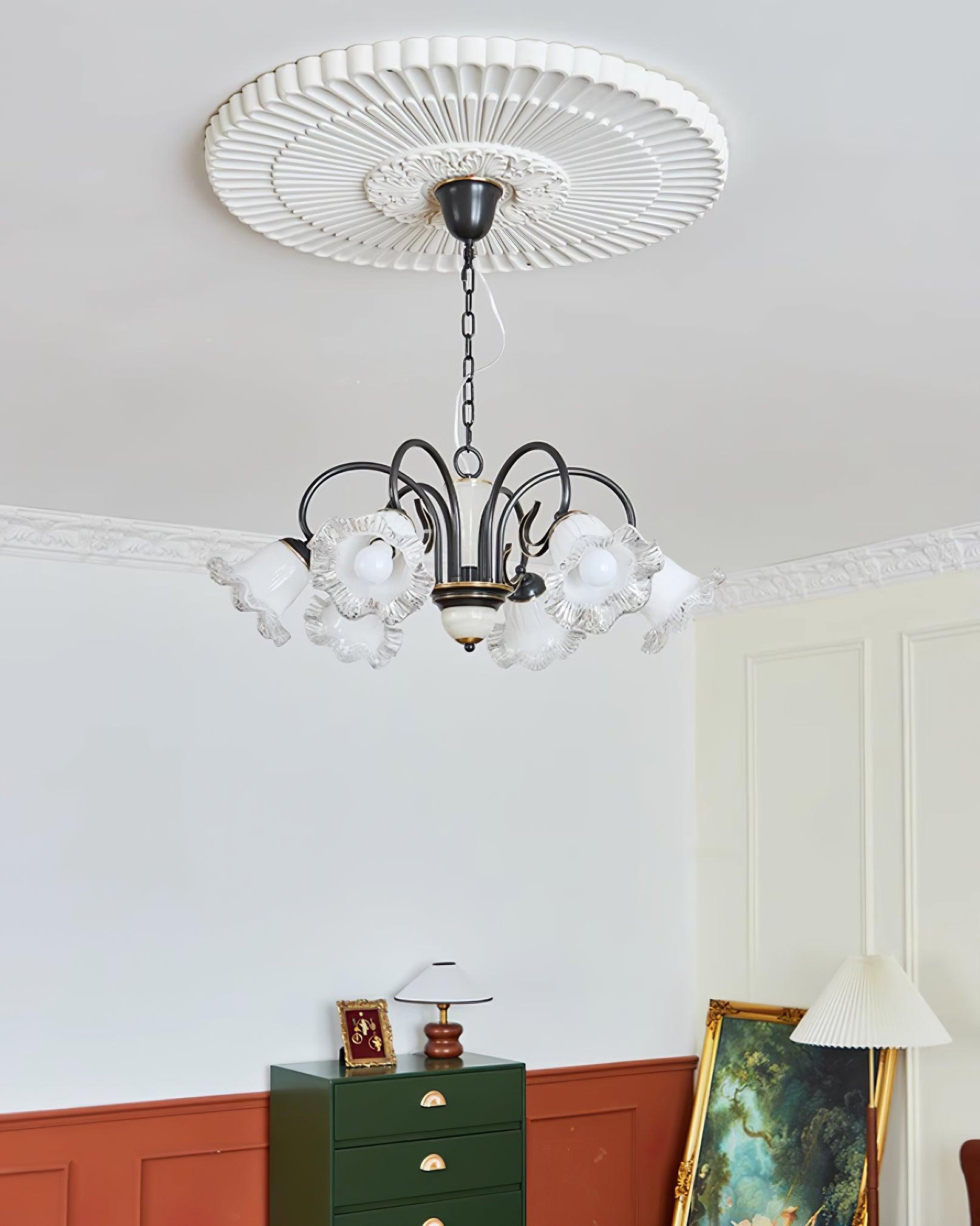Luce Black Chandelier - Letslighting