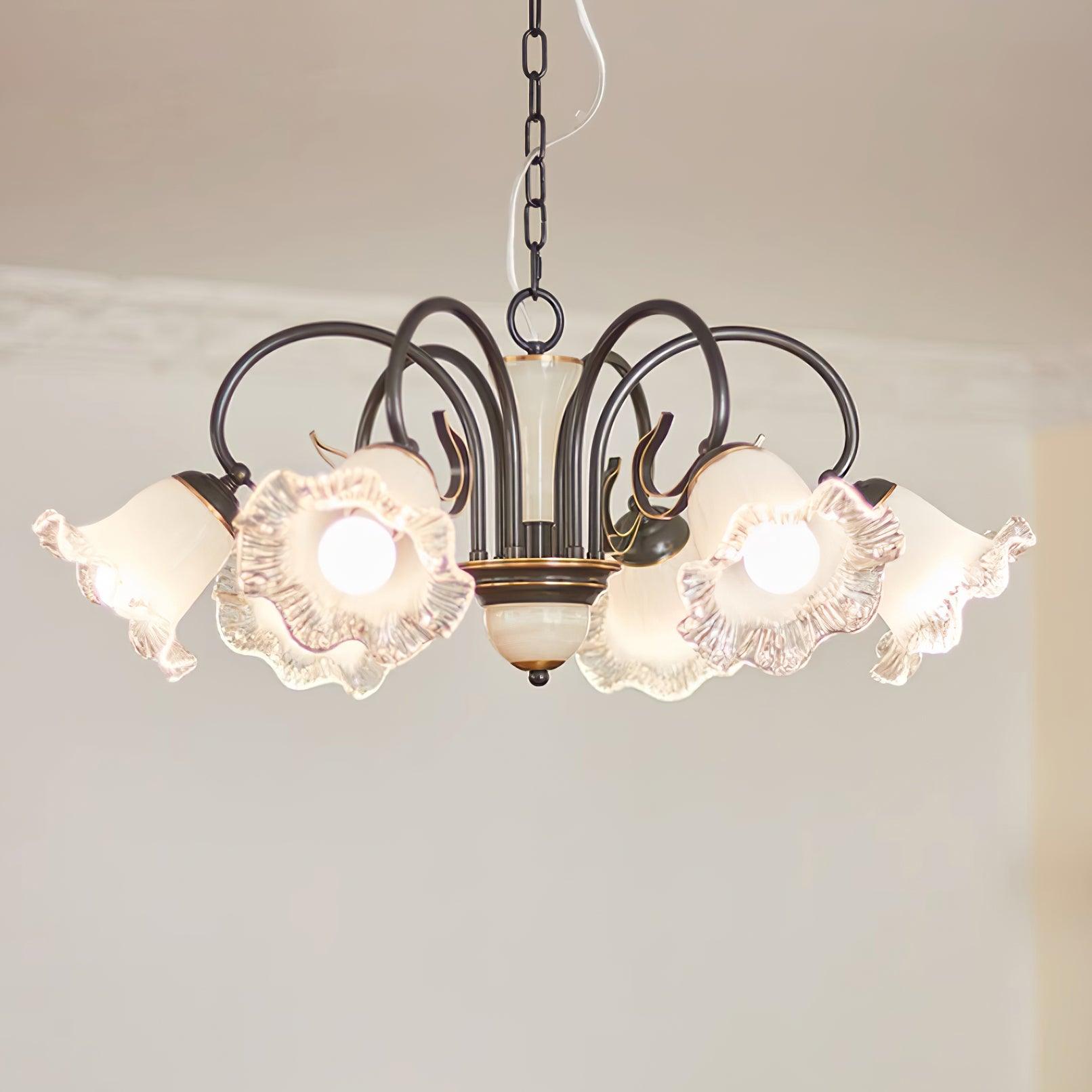 Luce Black Chandelier - Letslighting
