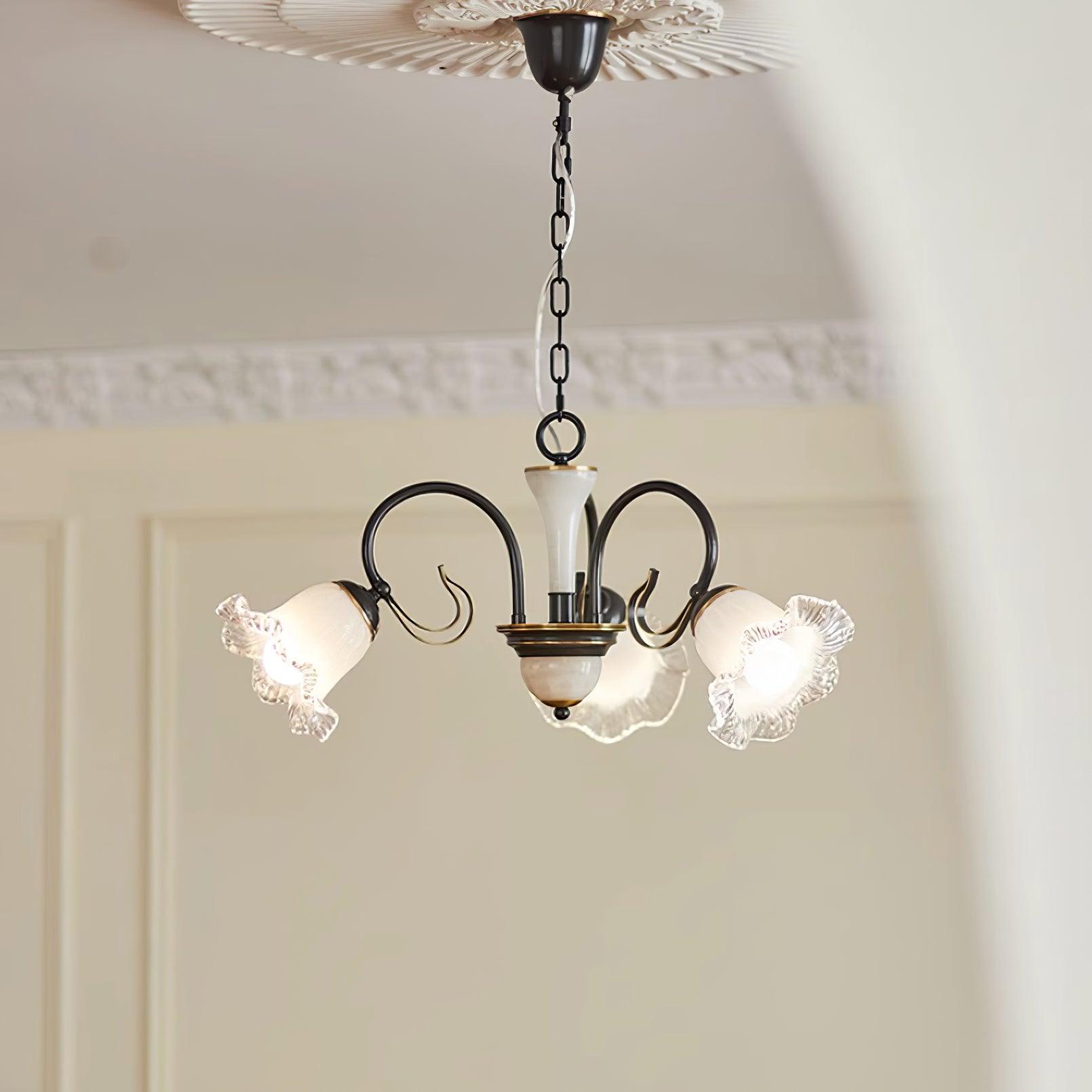 Luce Black Chandelier - Letslighting