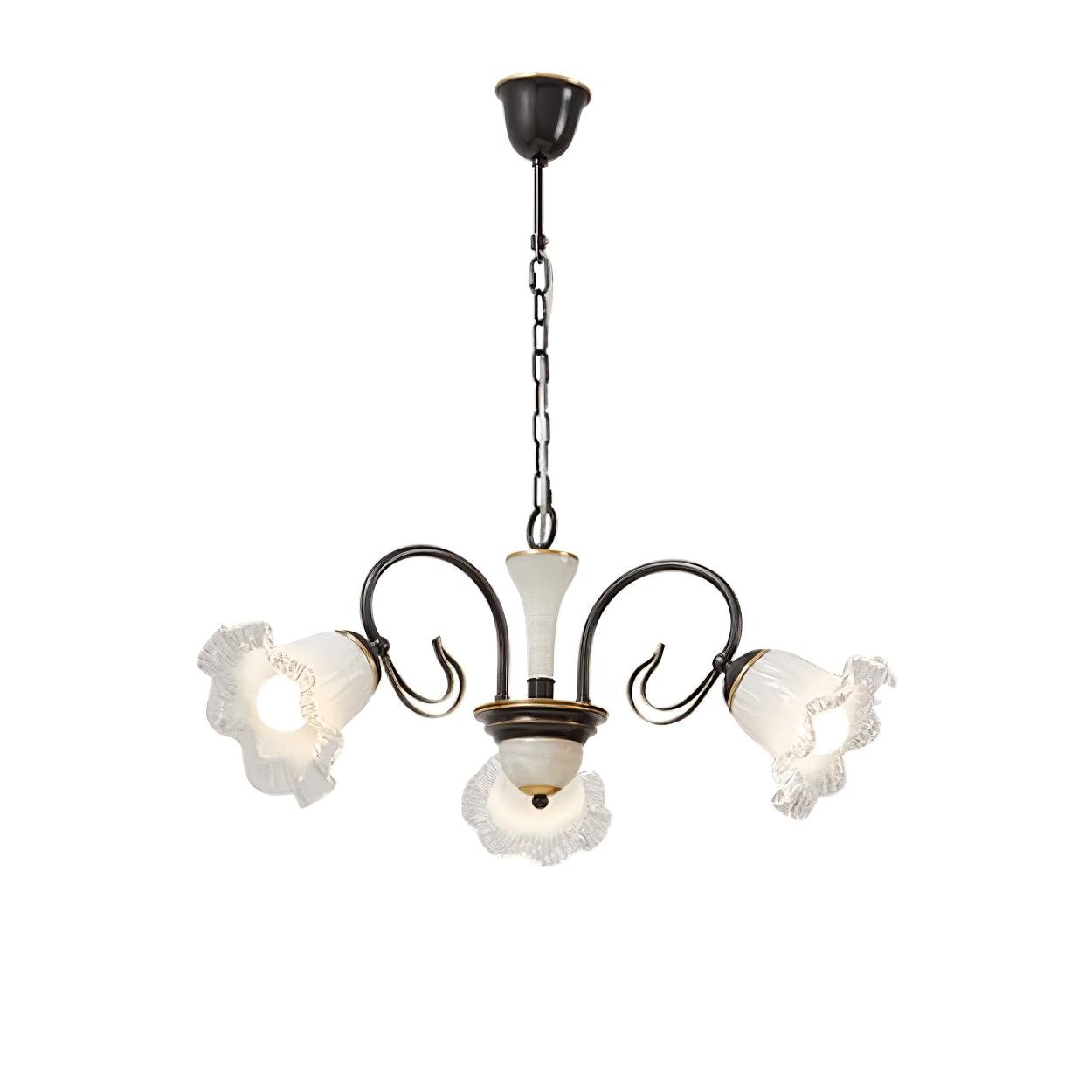 Luce Black Chandelier - Letslighting