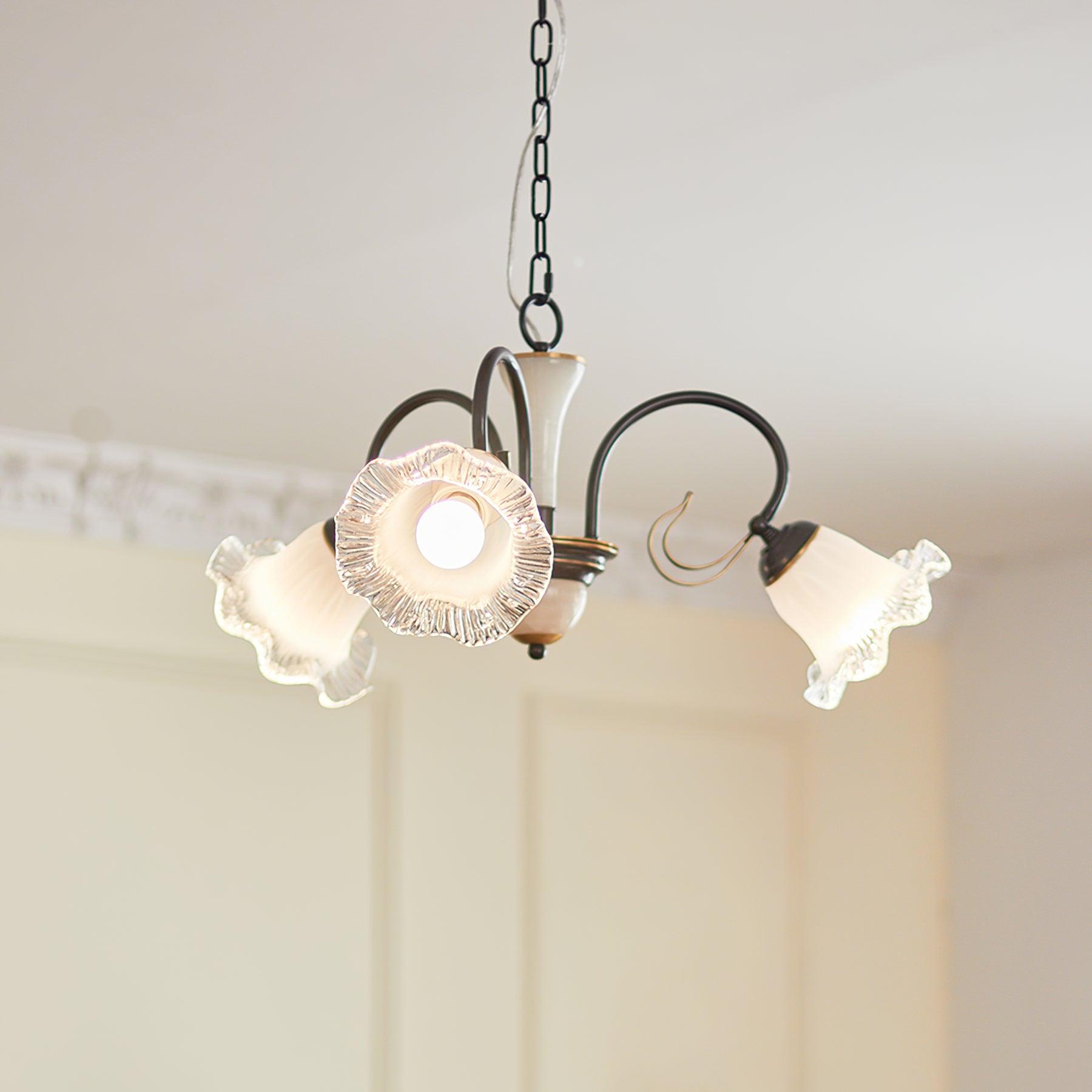 Luce Black Chandelier - Letslighting