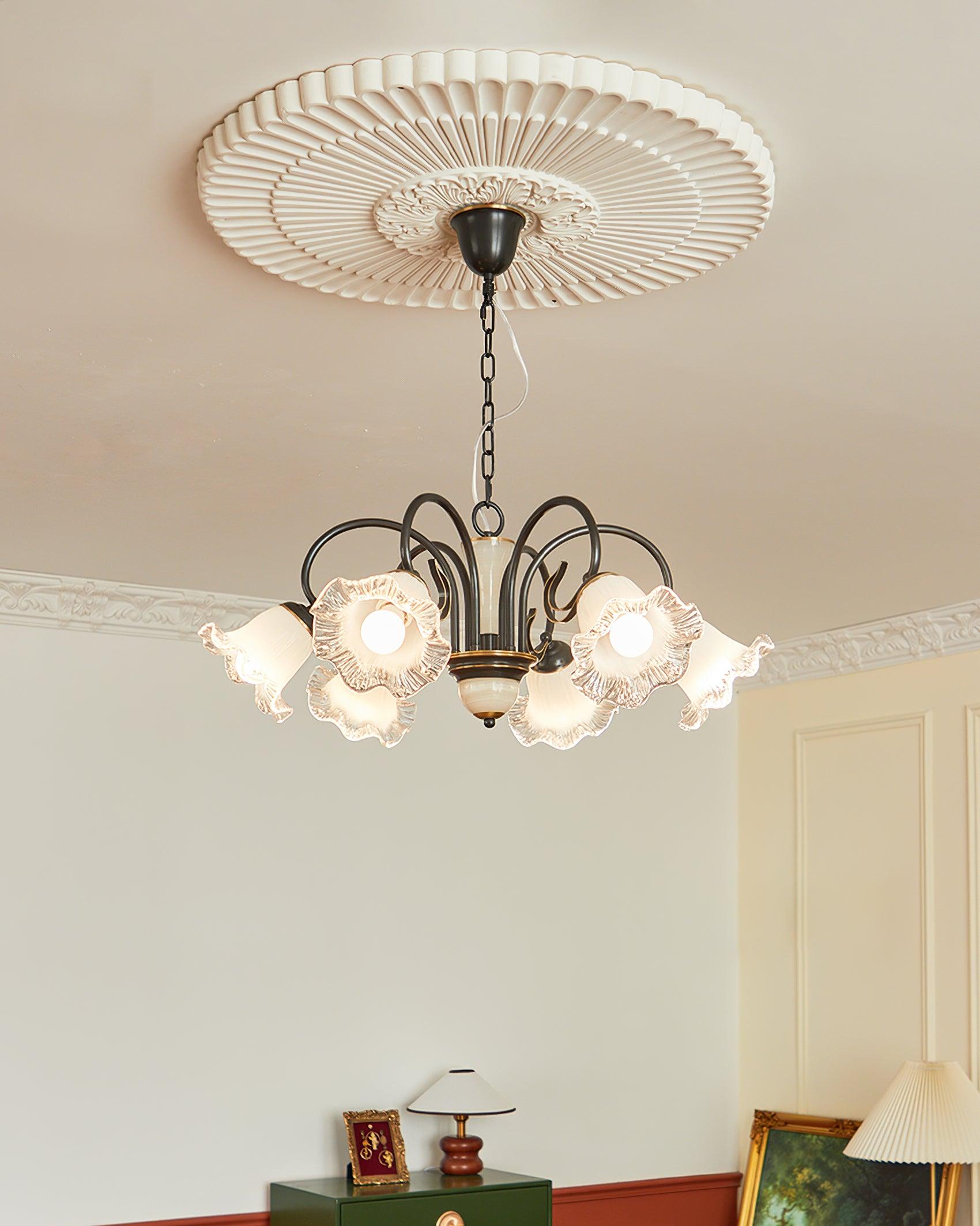 Luce Black Chandelier - Letslighting