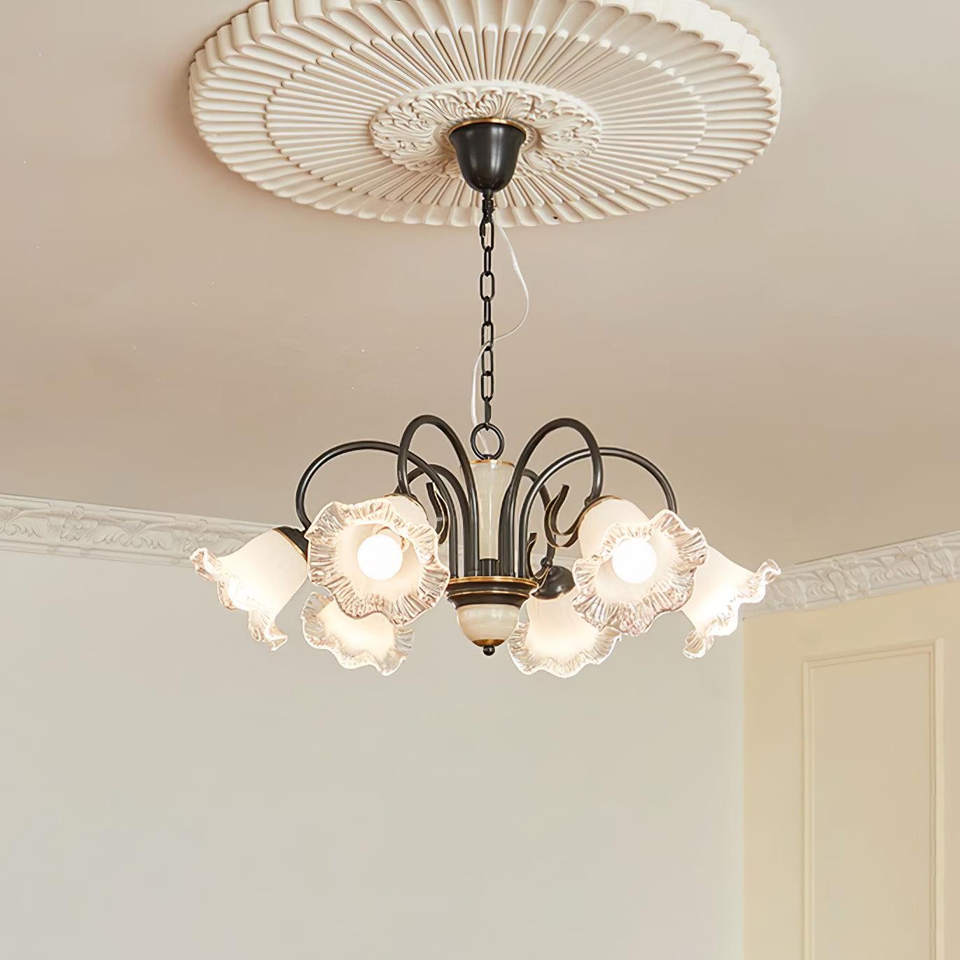 Luce Black Chandelier - Letslighting