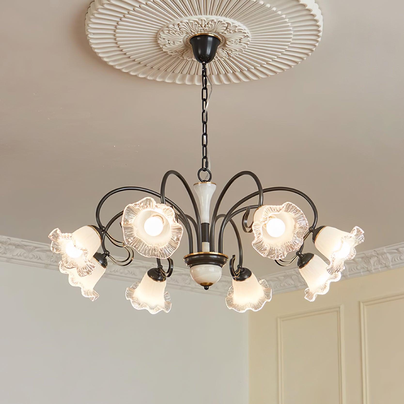 Luce Black Chandelier - Letslighting
