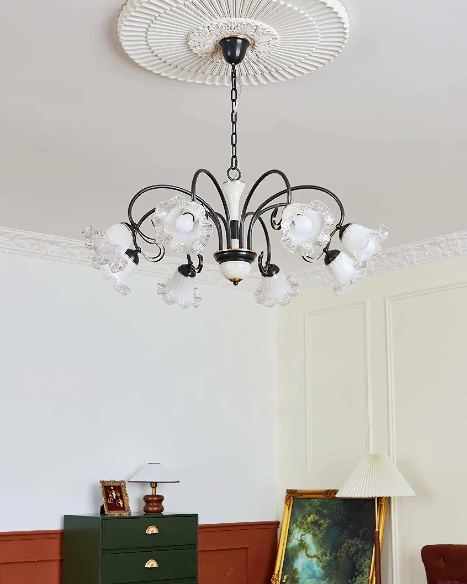 Luce Black Chandelier - Letslighting