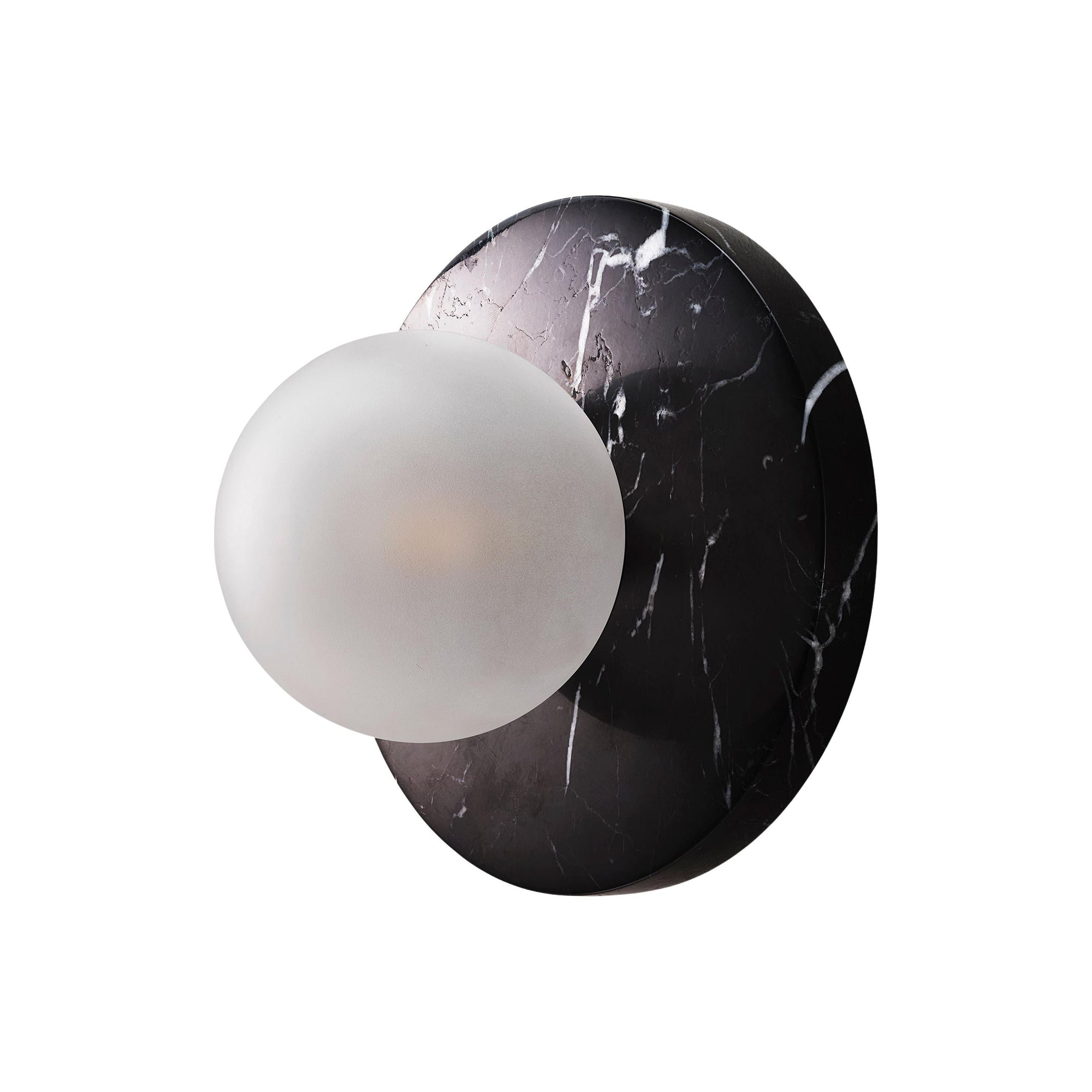 Arthaen Modern Minimalist Marble Travertine Flushmount Sconce Wall Lamp - Lamp Copper