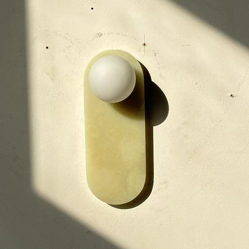 Syraeia Modern Minimalist Marble Jade Wall Lamp - Lamp Copper