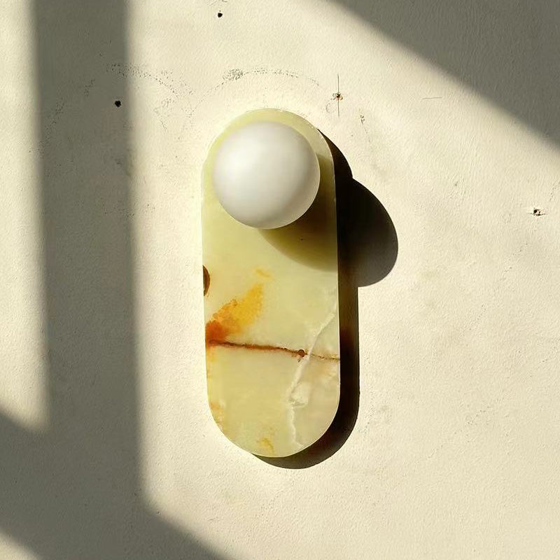 Syraeia Modern Minimalist Marble Jade Wall Lamp - Lamp Copper