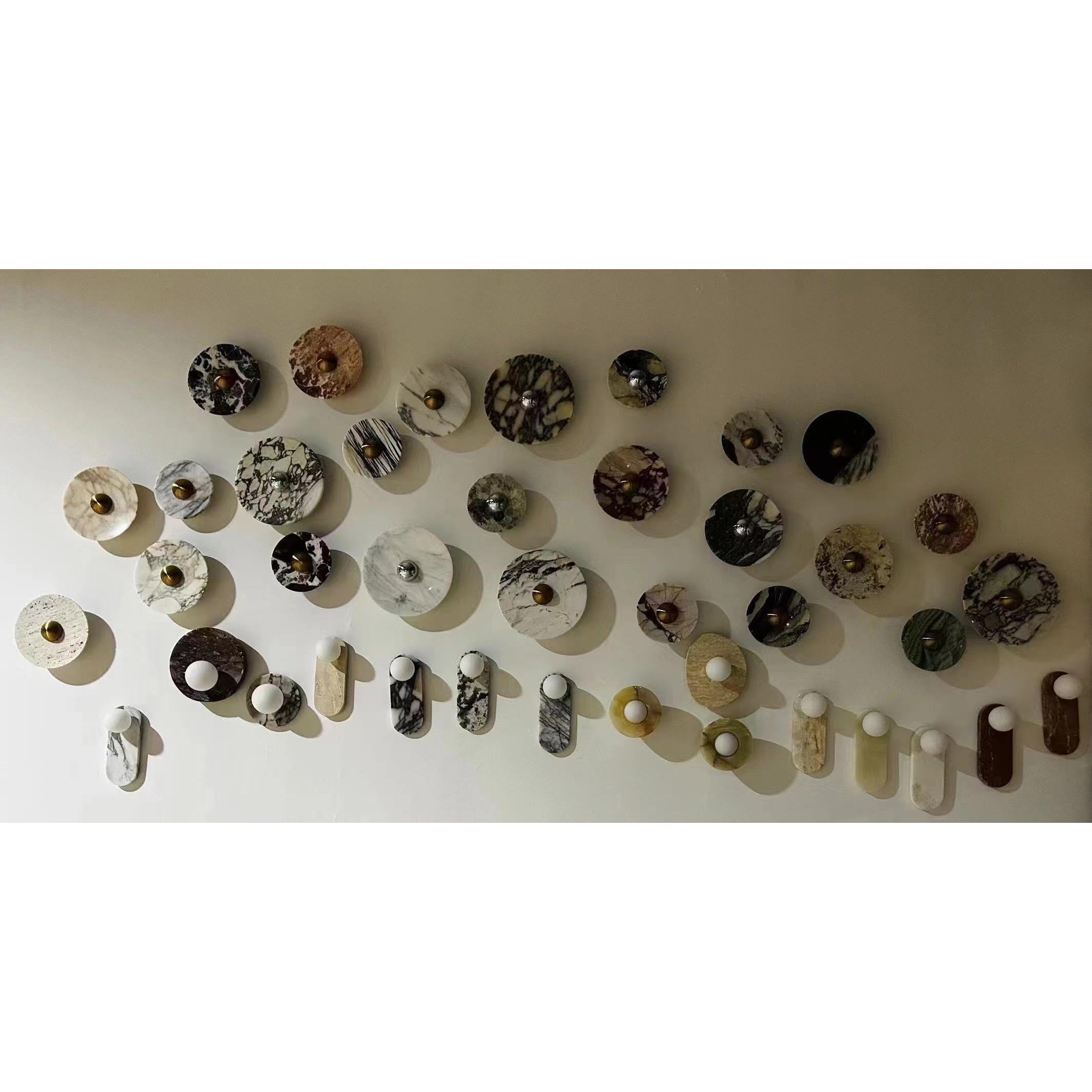 Avi Lámpara de Pared Ovalada de Mármol