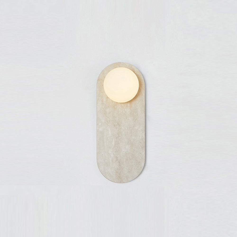 Lucie Premium Nordic Oval Marble Glass Wall Lamp - Lamp Copper