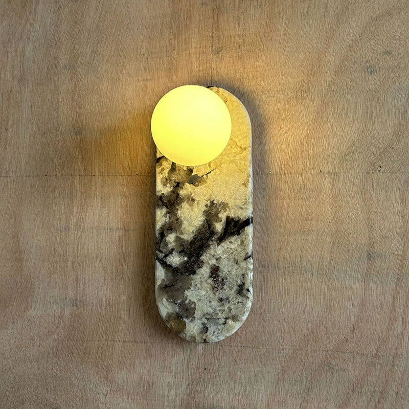 Avi Lámpara de Pared Ovalada de Mármol