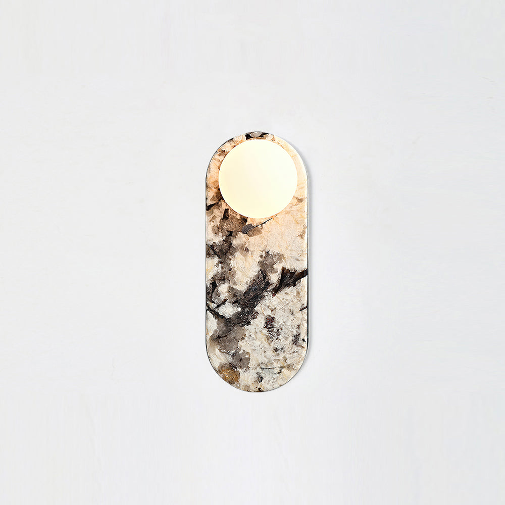 Avi Lámpara de Pared Ovalada de Mármol