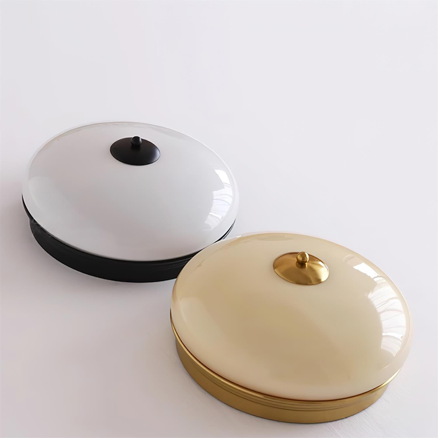 Vatalisra Modern Minimalist Round Metal Glass Ceiling Light - Lamp Copper