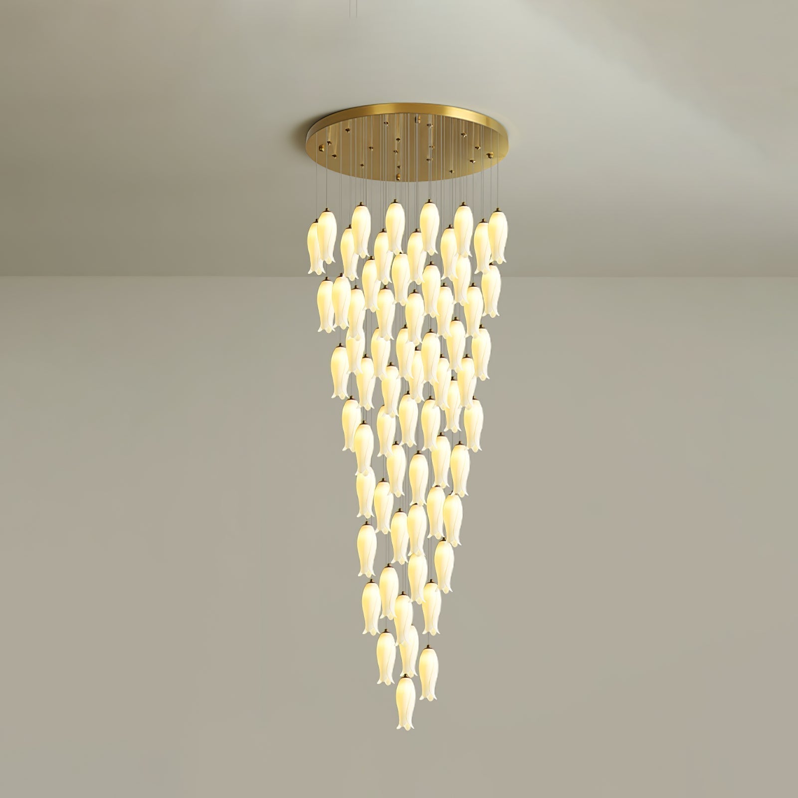 Sylirion Alabaster Brass Chandelier - Letslighting