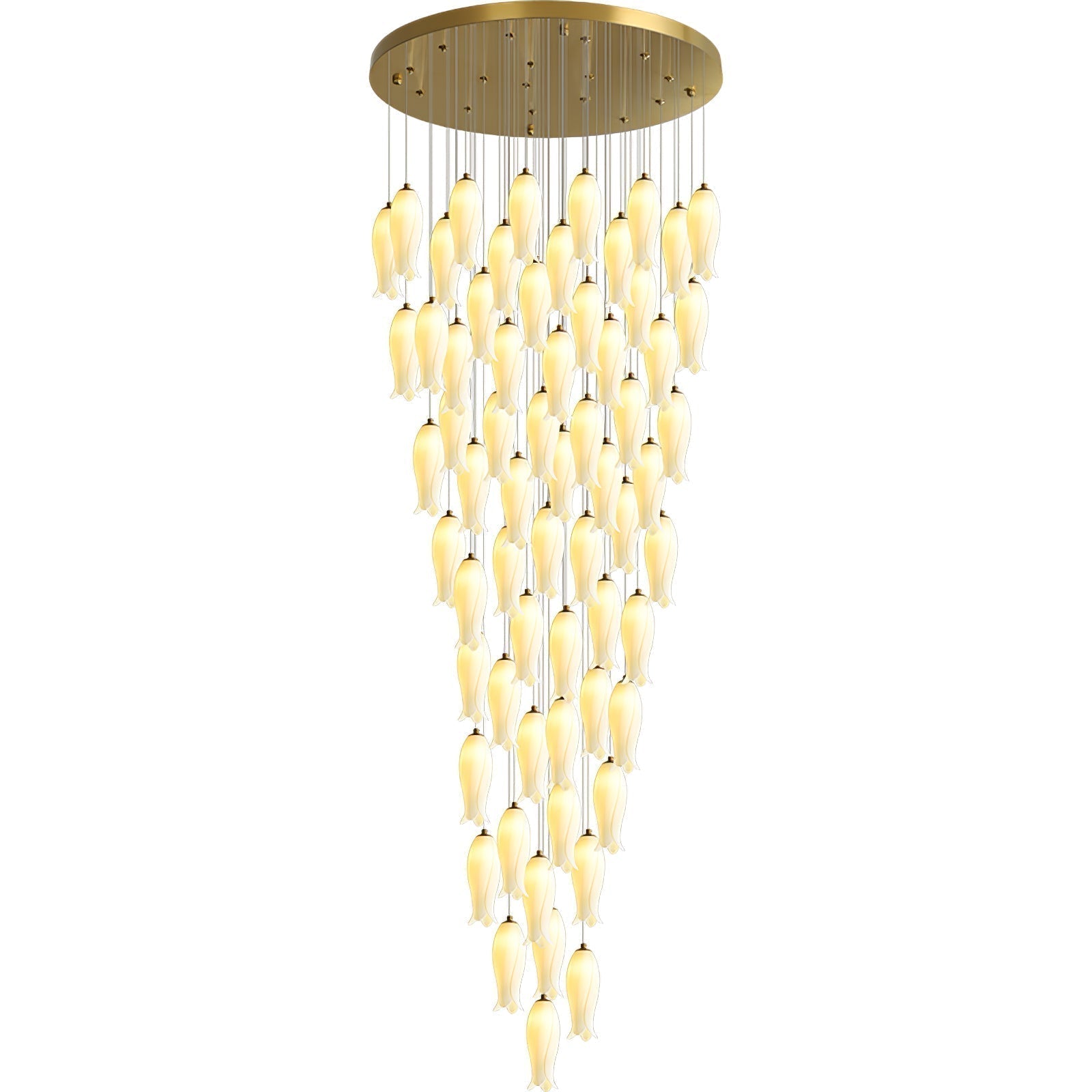 Sylirion Alabaster Brass Chandelier - Letslighting