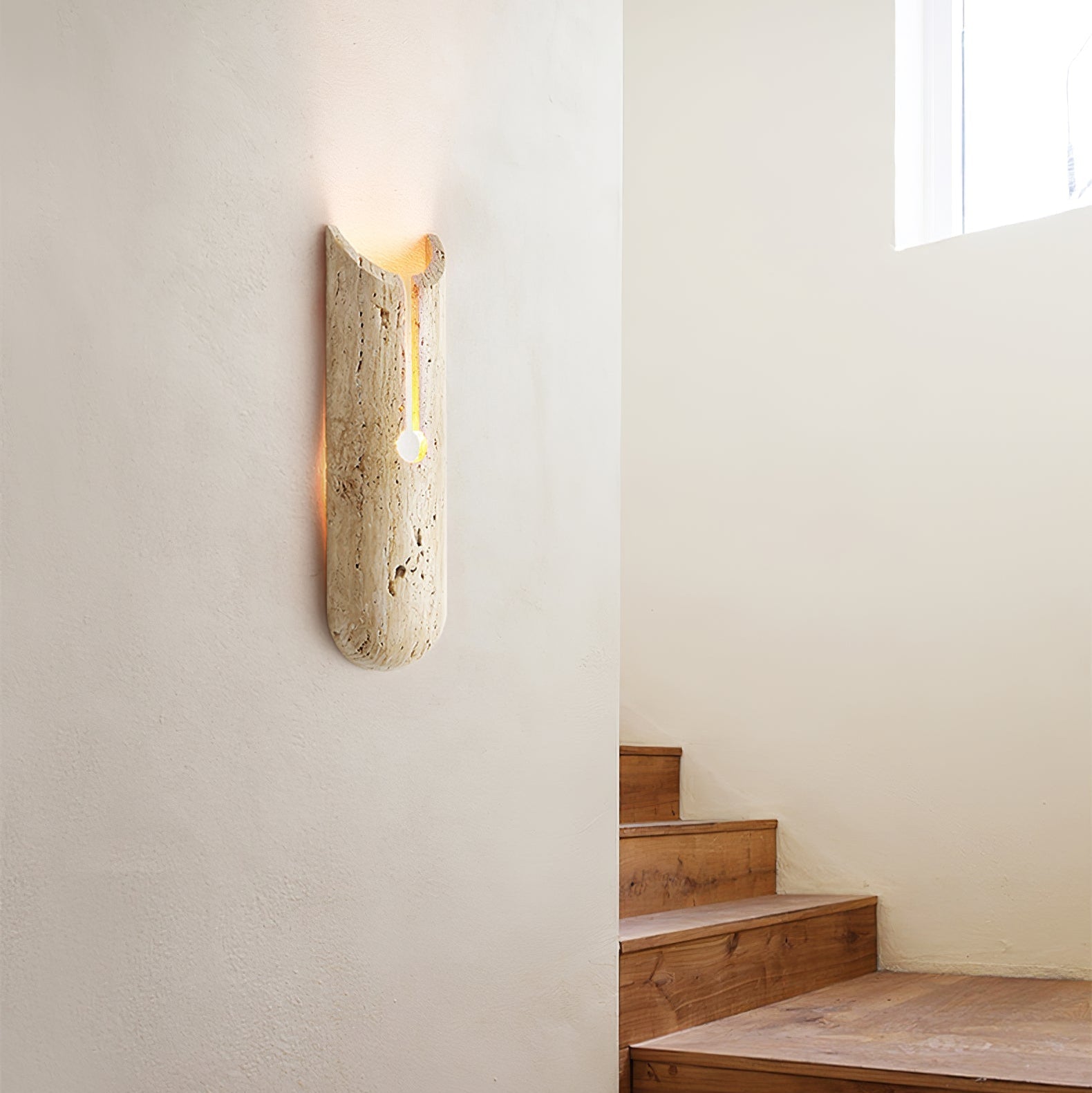 Elraeila Rustic Travertine Wall Light - Letslighting