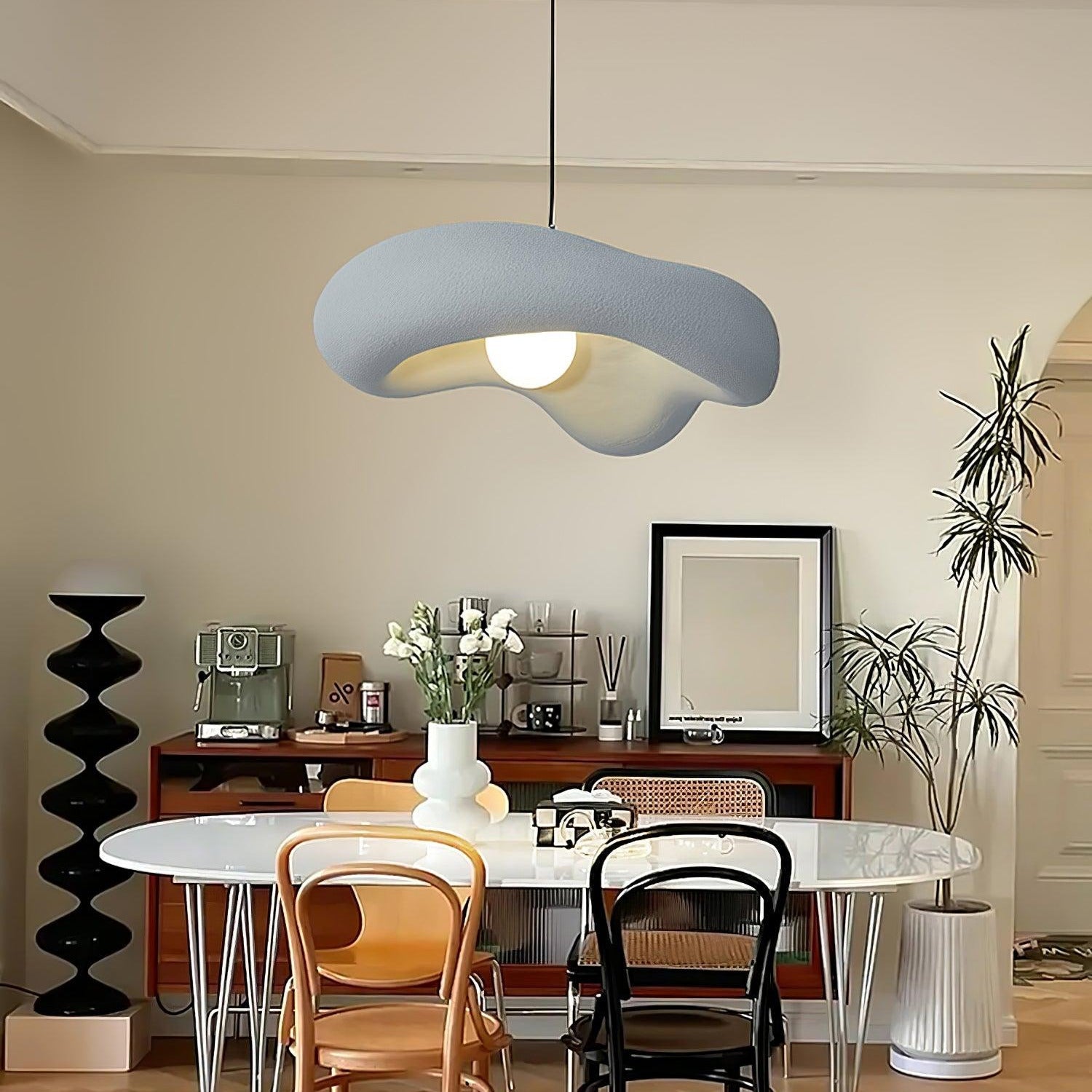 Avi Lámpara Colgante para Sala de Estar Estilo Wabi Sabi Natural