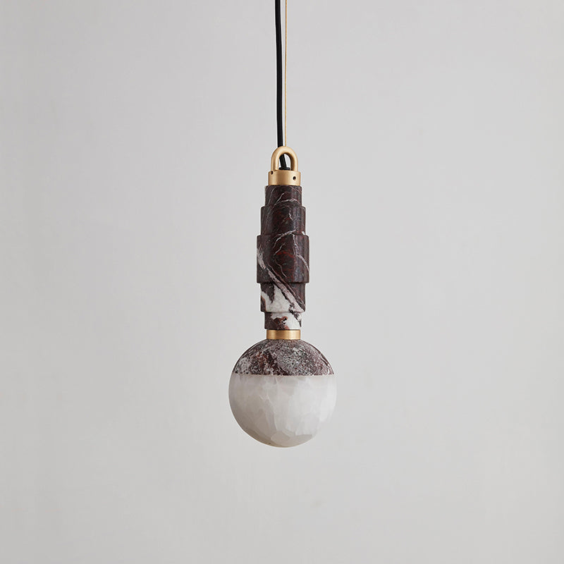 Vevinir Modern Minimalist Marble Alabaster Pendant Lamp - Lamp Copper