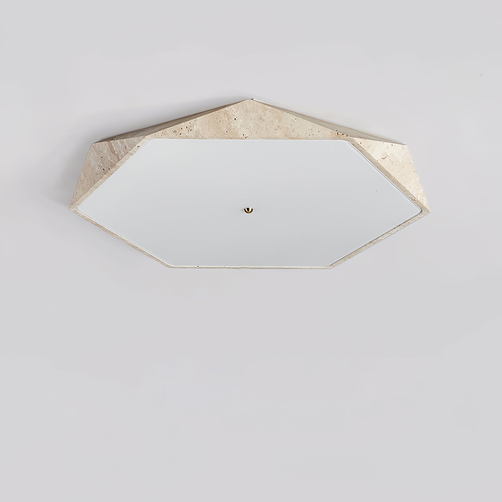 Hexagonal Travertine Ceiling Light - Letslighting