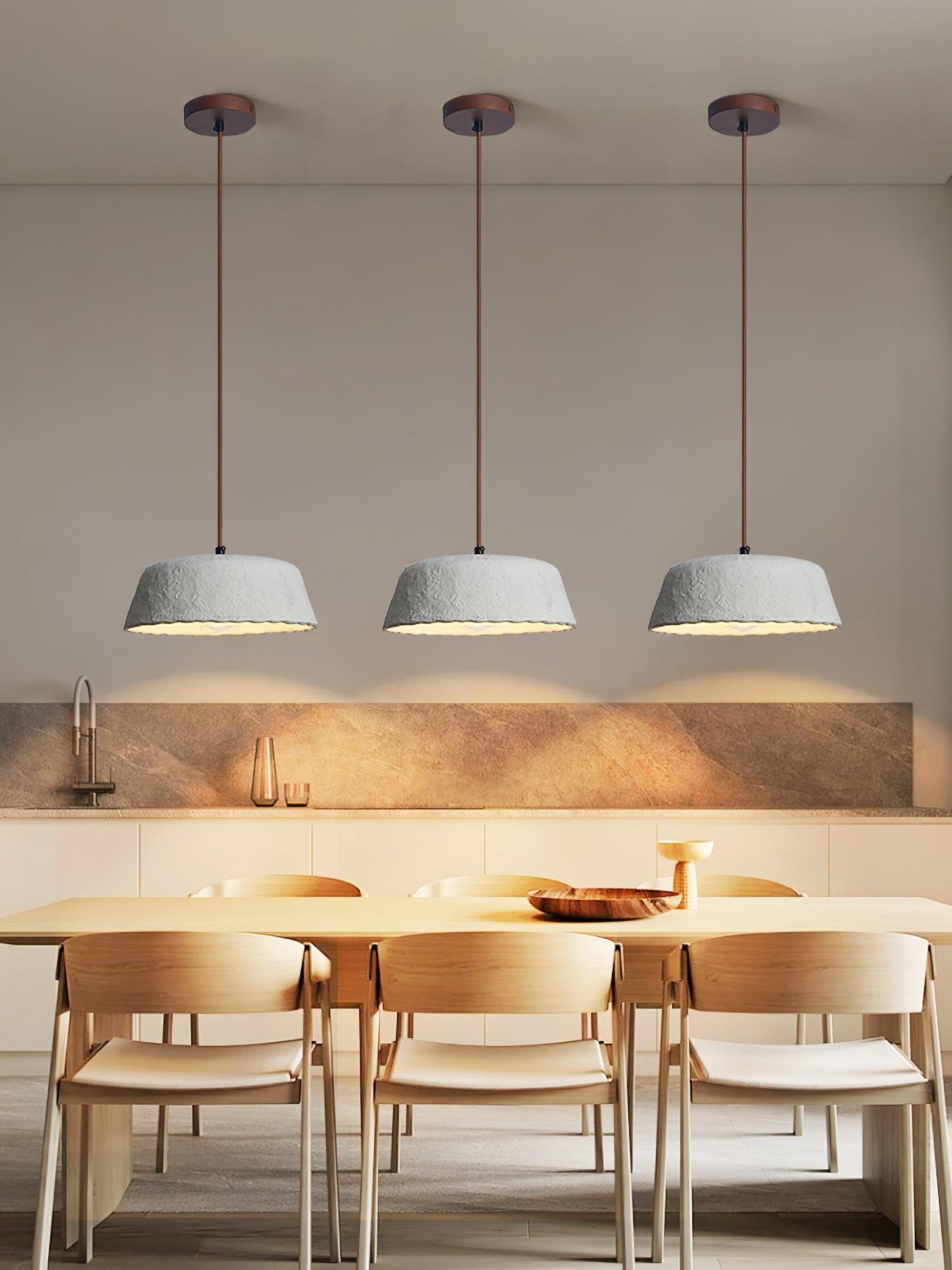 Stone Contemporary Wood Pendant Lamp - Letslighting