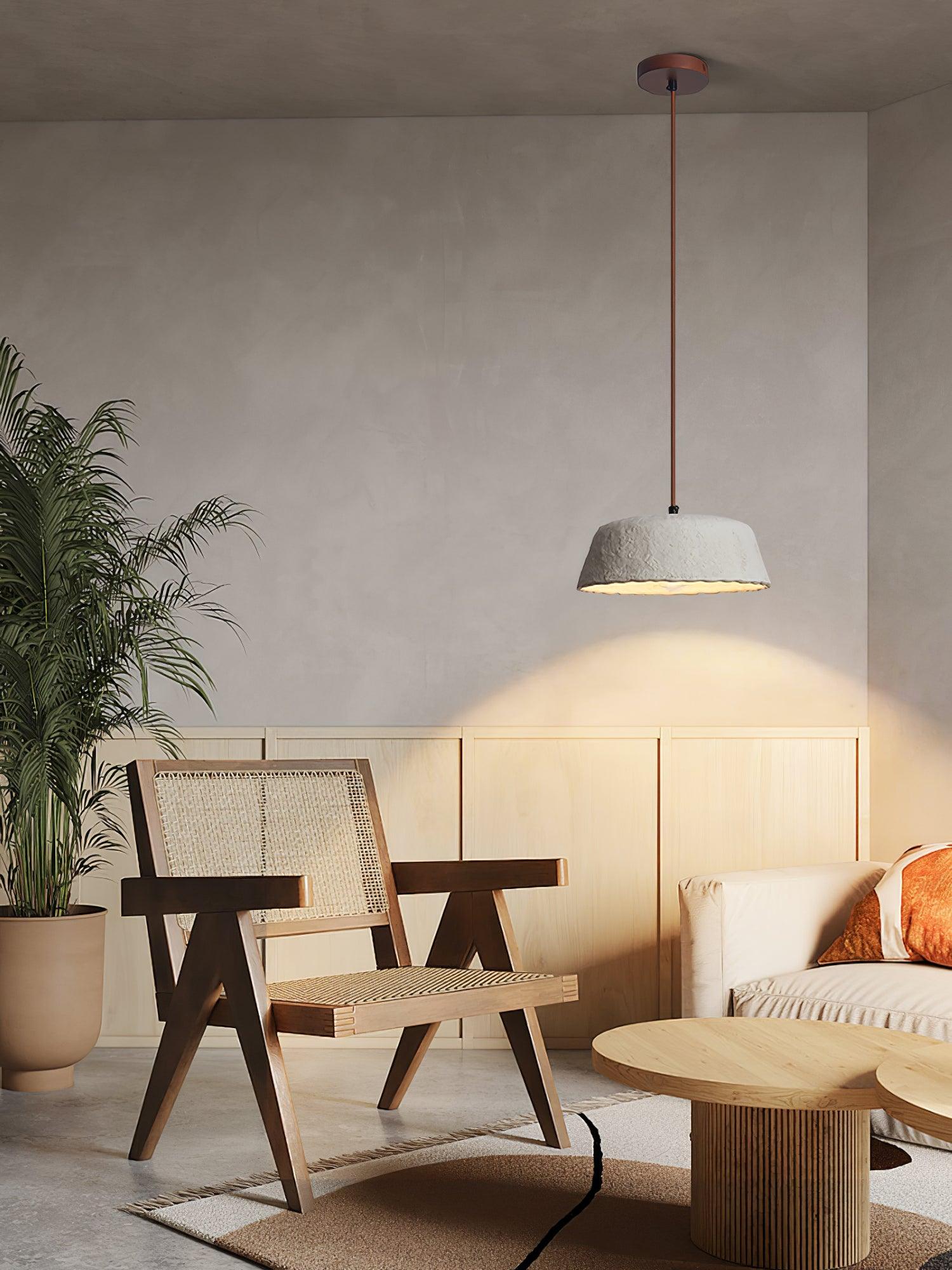 Stone Contemporary Wood Pendant Lamp - Letslighting