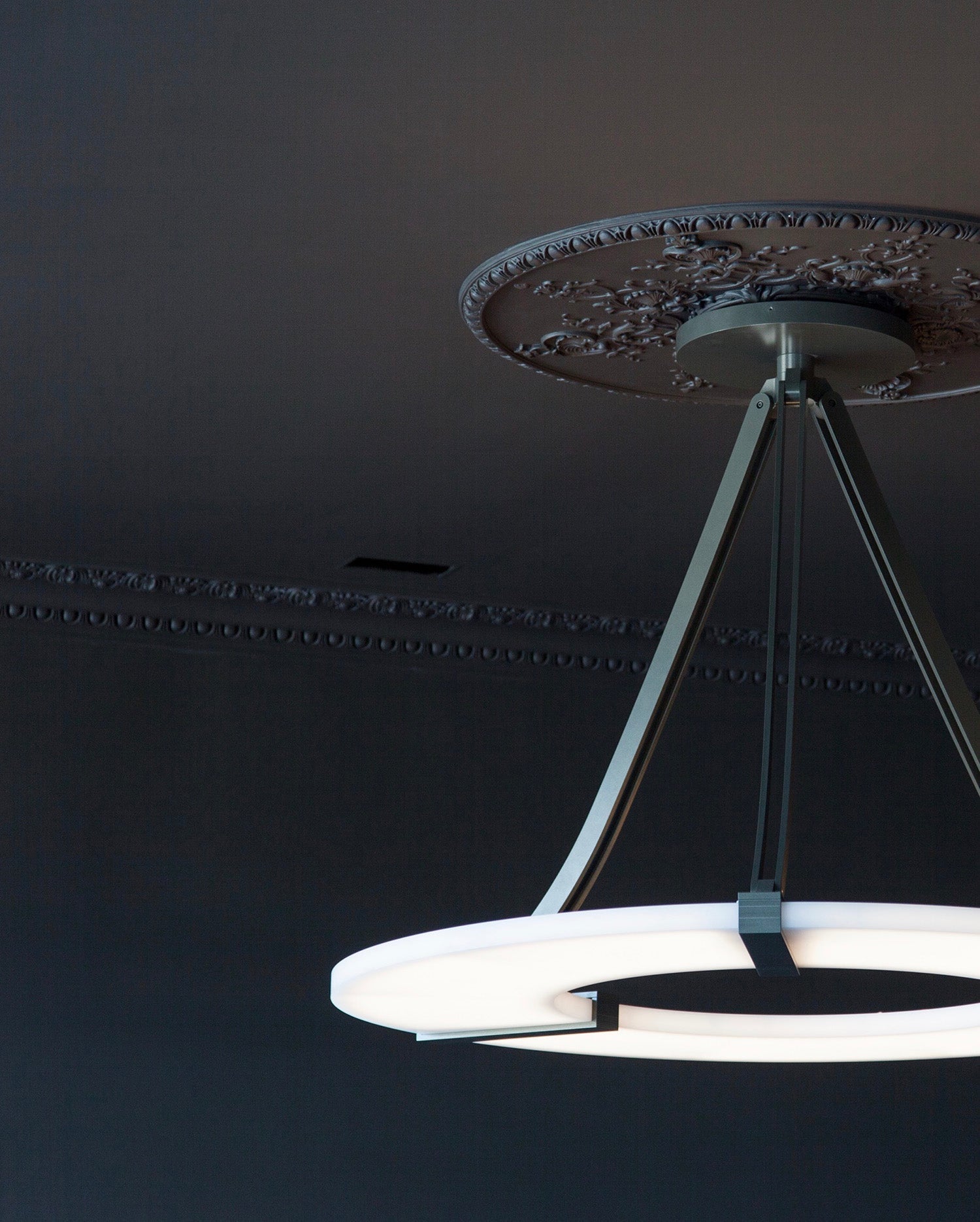 Elirionis Modern Minimalist Metal Alabaster Chandelier - Lamp Copper