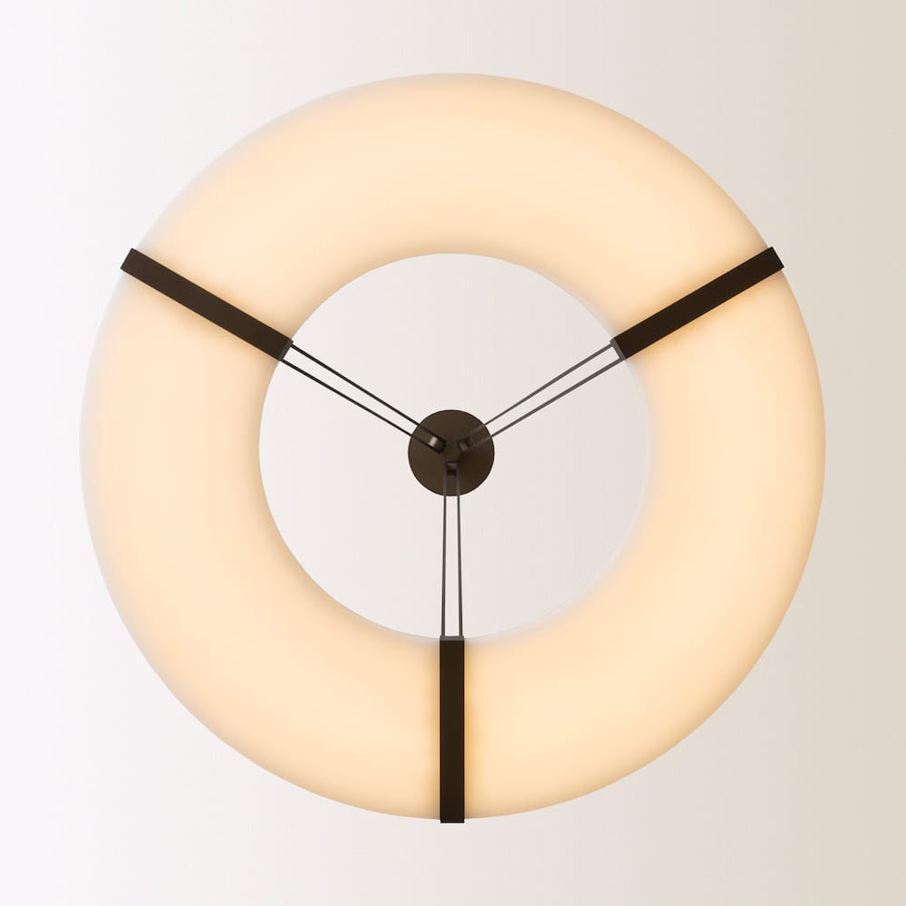 Elirionis Modern Minimalist Metal Alabaster Chandelier - Lamp Copper