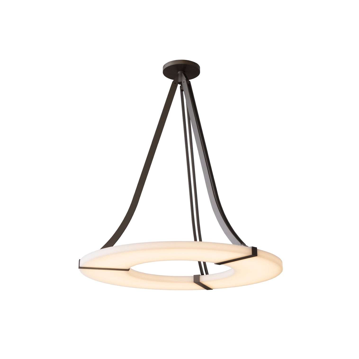 Elirionis Modern Minimalist Metal Alabaster Chandelier - Lamp Copper