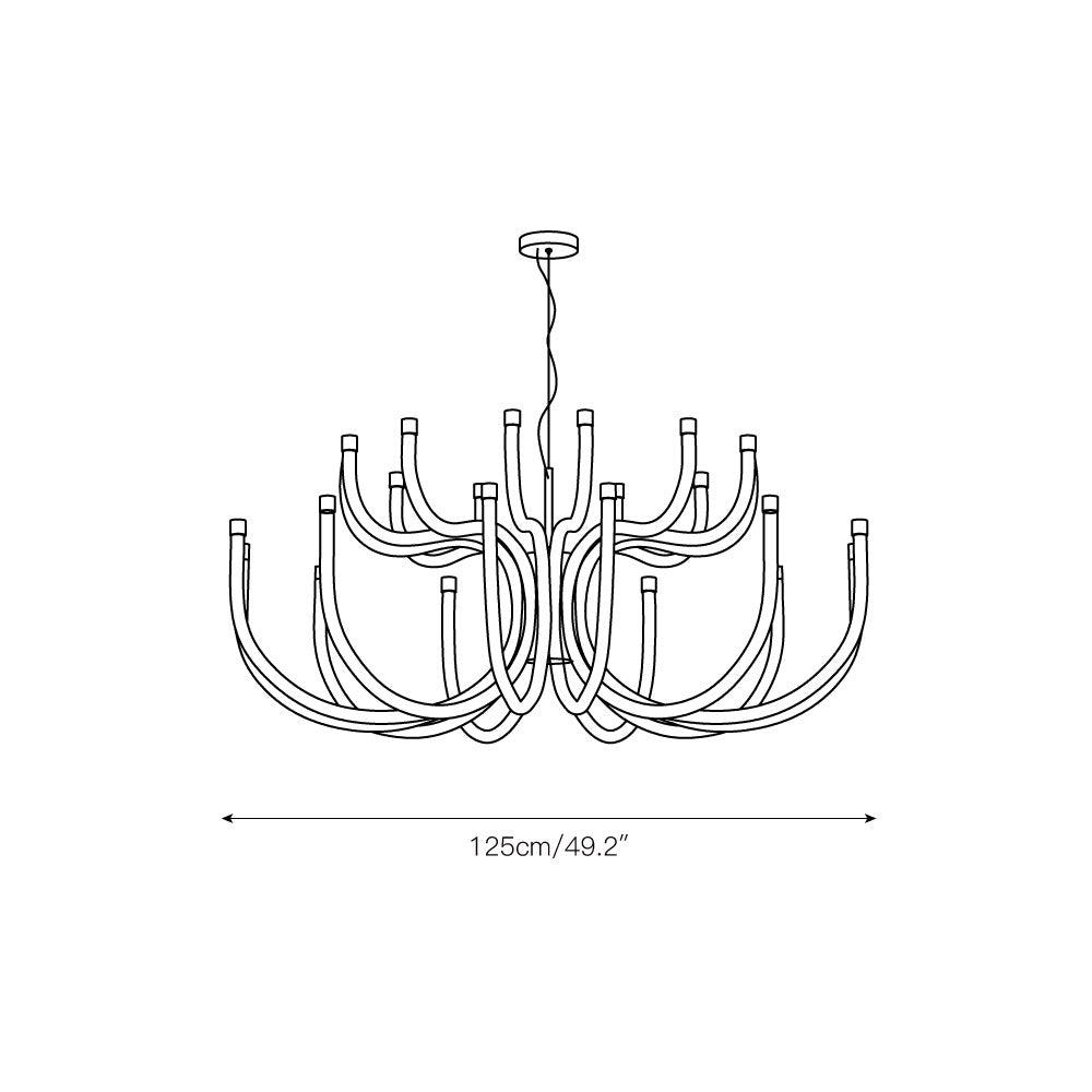 Myvenara Individual Creativity Brass Metal Chandelier - Lamp Copper