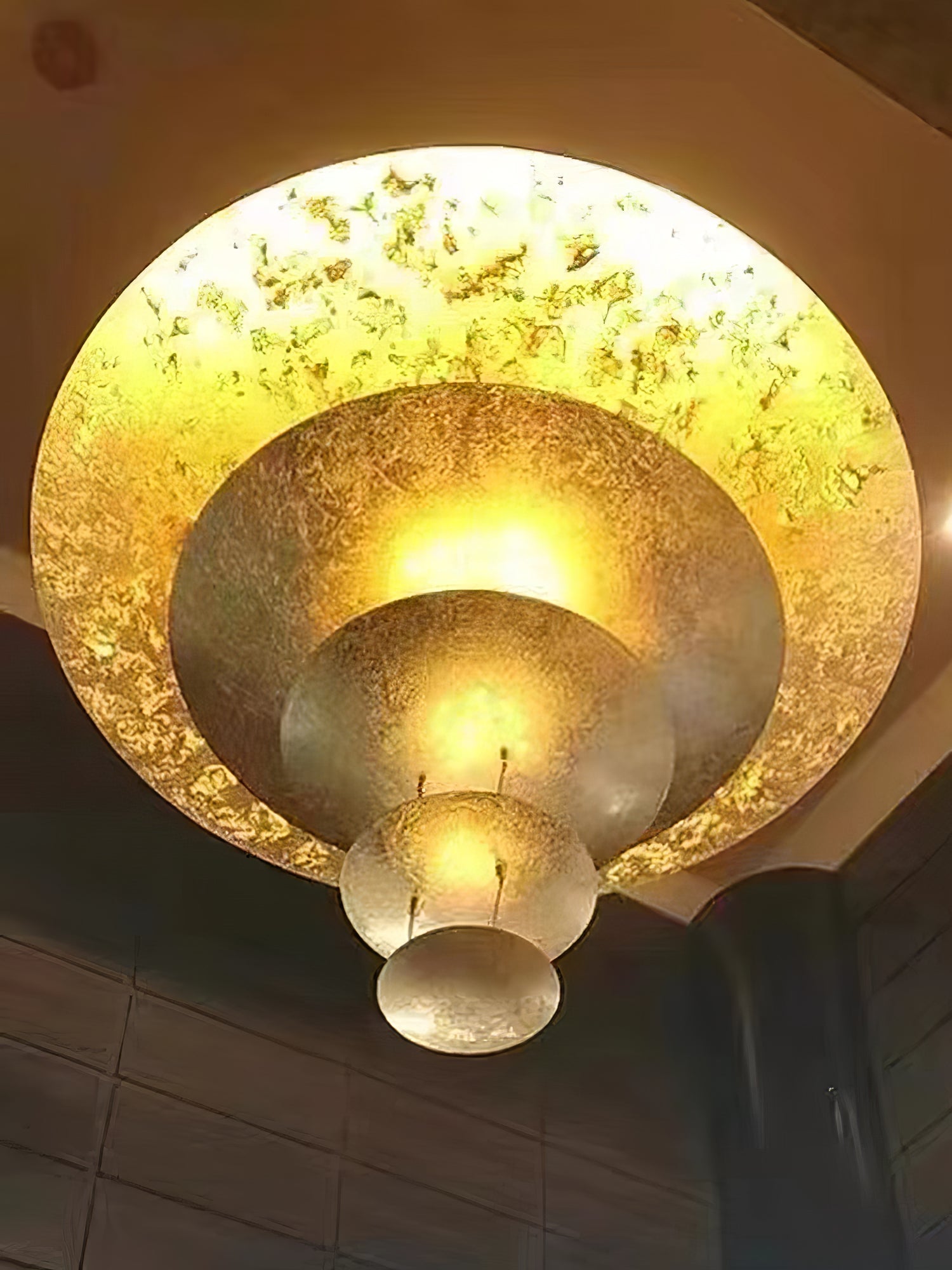 Zathaara Layered Gold Foil Pendant Light - Letslighting