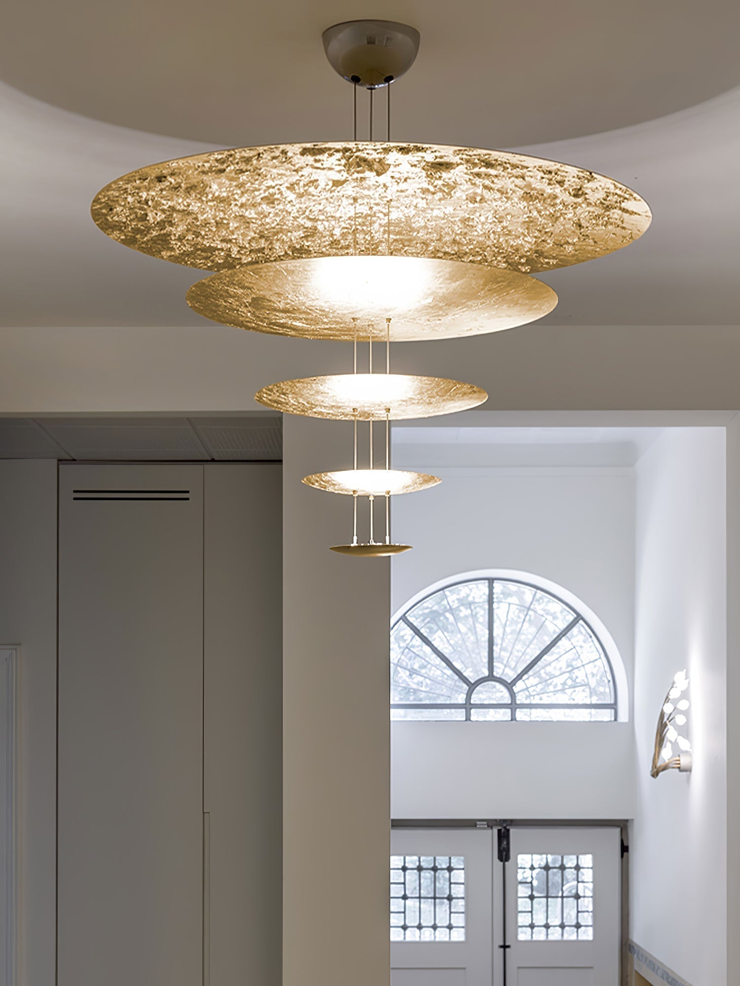 Zathaara Layered Gold Foil Pendant Light - Letslighting